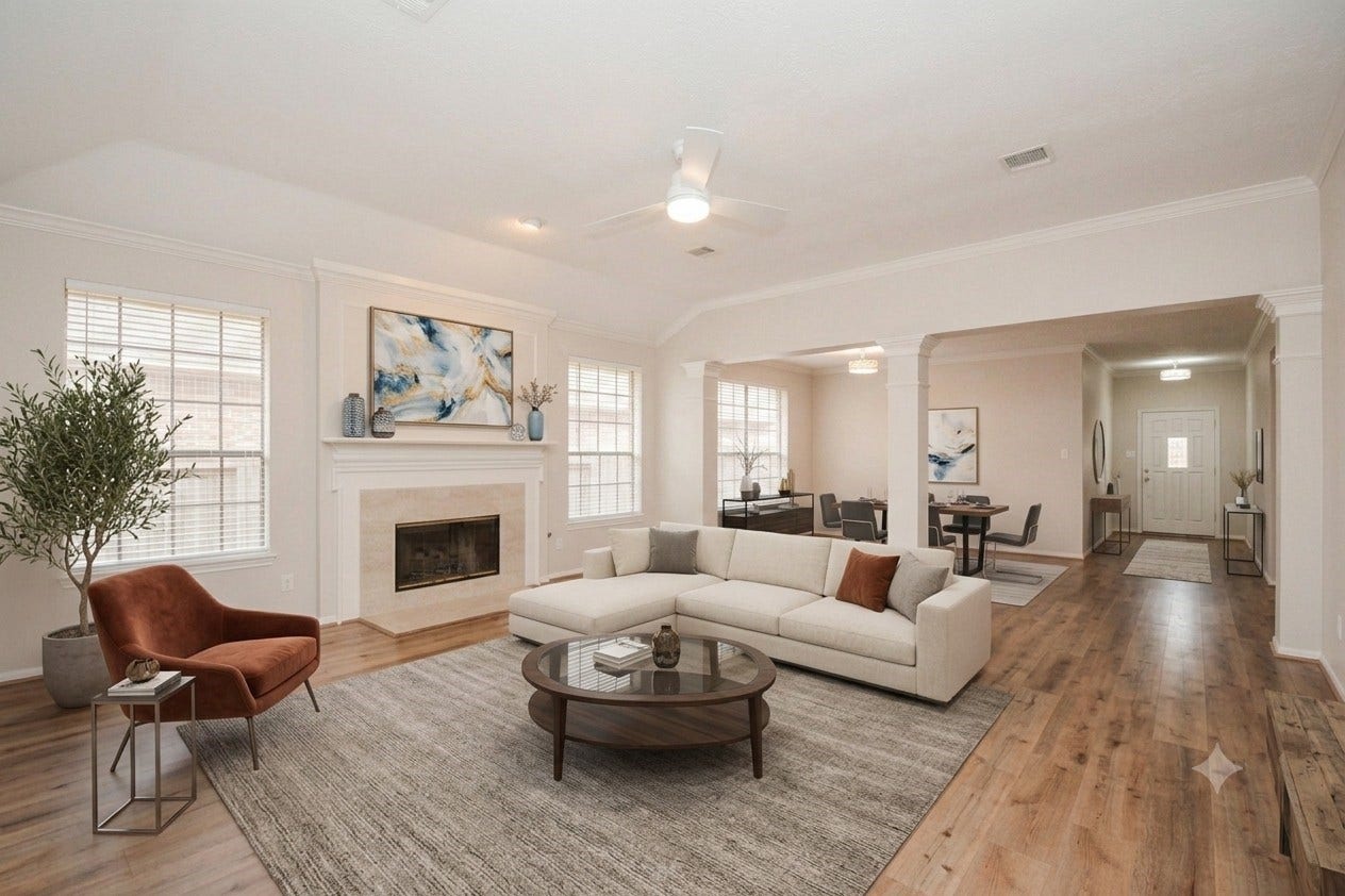 Spacious Great Room ideal for relaxation and entertaining.