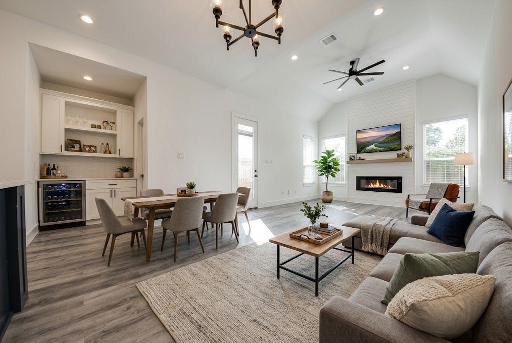 Virtually staged images are for conceptual and illustrative purposes only to help buyers visualize space and scale. Actual interior condition is unfurnished.