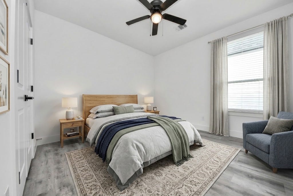 Virtually staged images are for conceptual and illustrative purposes only to help buyers visualize space and scale. Actual interior condition is unfurnished.
