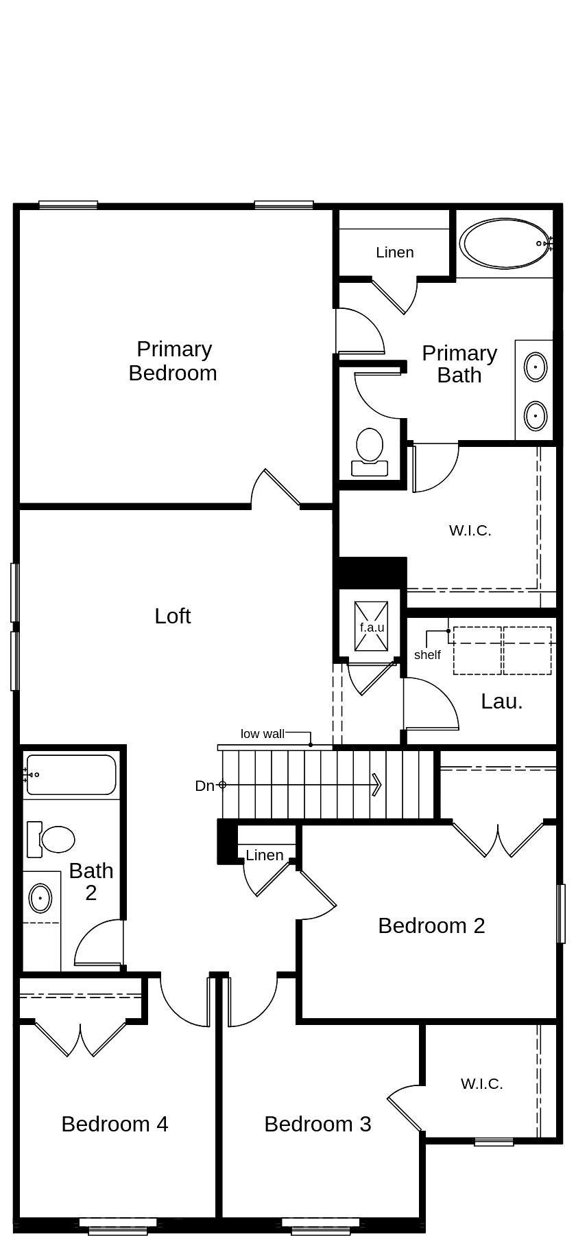 19202 Pulse Laser Drive, Hockley, TX 77447 This floor plan features 4 bedrooms, 2 full baths, 1 half bath, and over 2,300 square feet of living space.