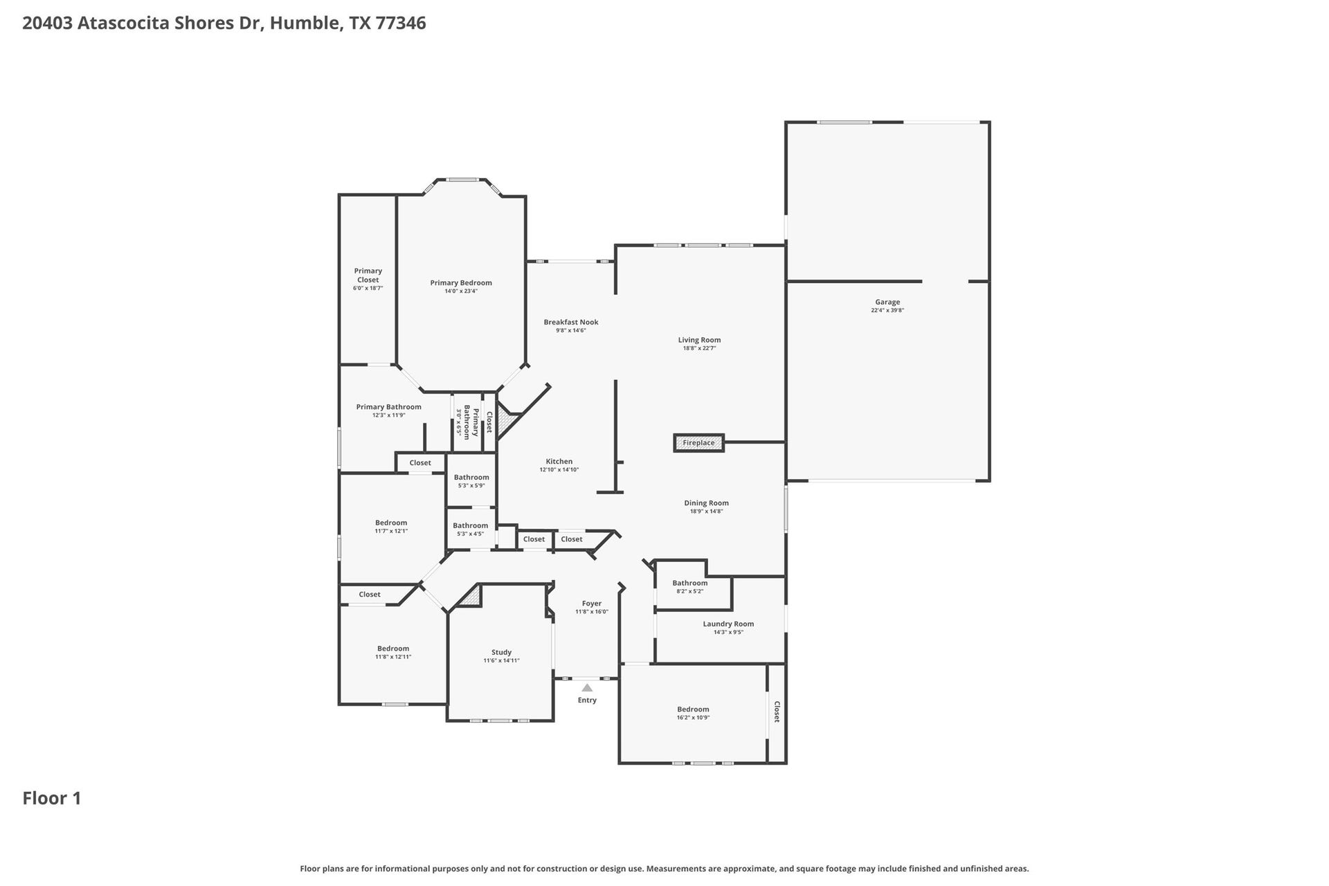 20403 Atascocita Shores Drive, Humble, TX 77346 Floor Plan