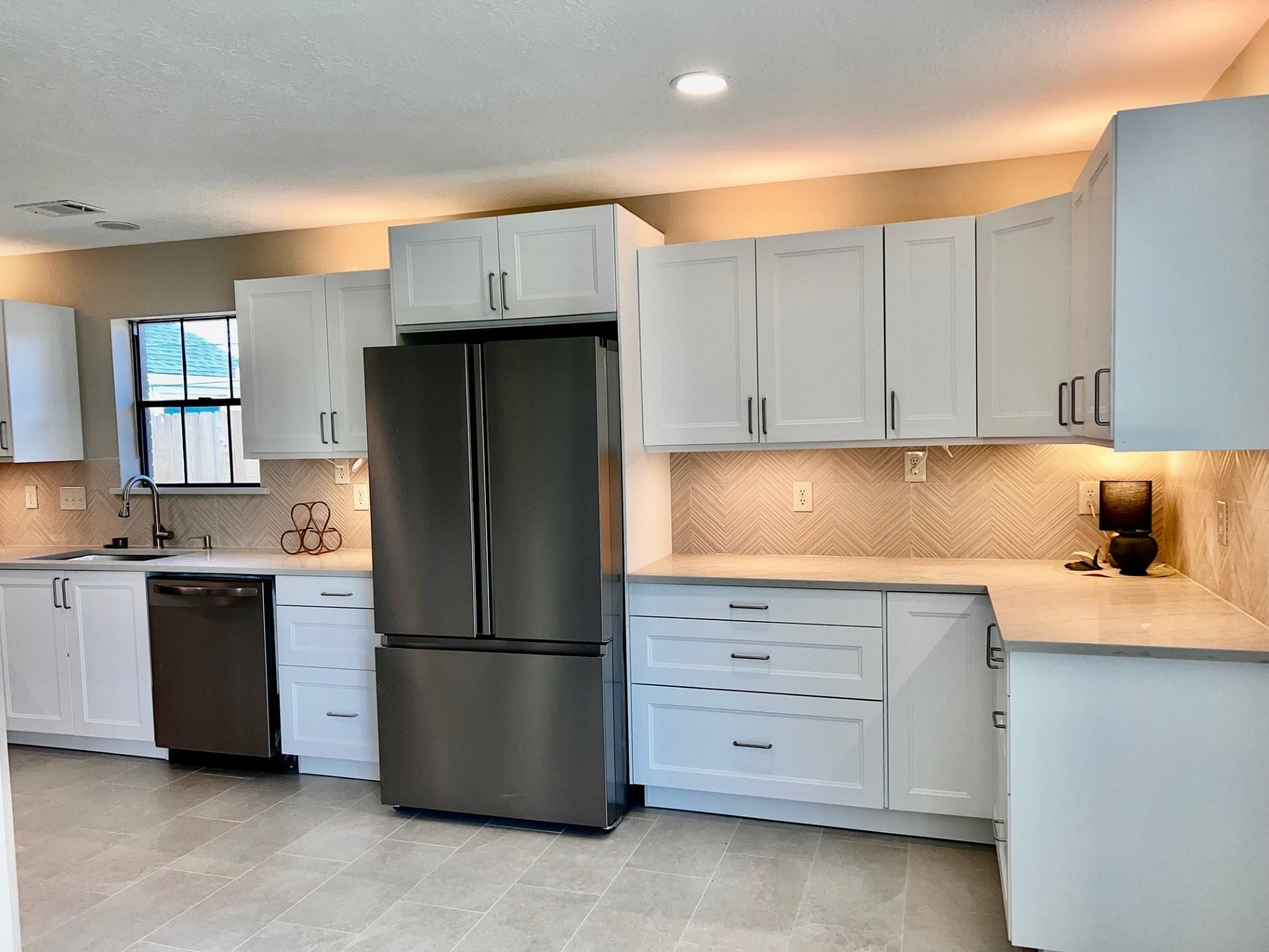 Tons of soft close storage in this freshly remodeld kitchen.