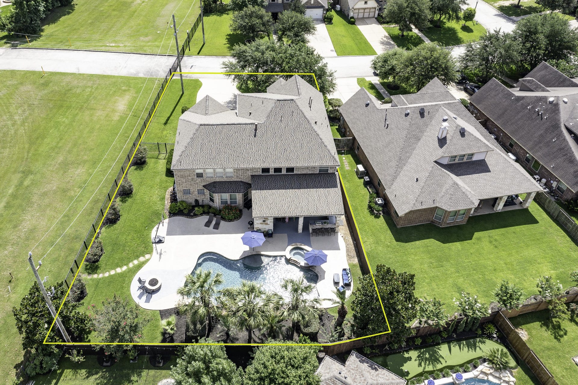 14111 Aspen Haze Lane, Humble, TX 77396 Aerial view from the back of the house