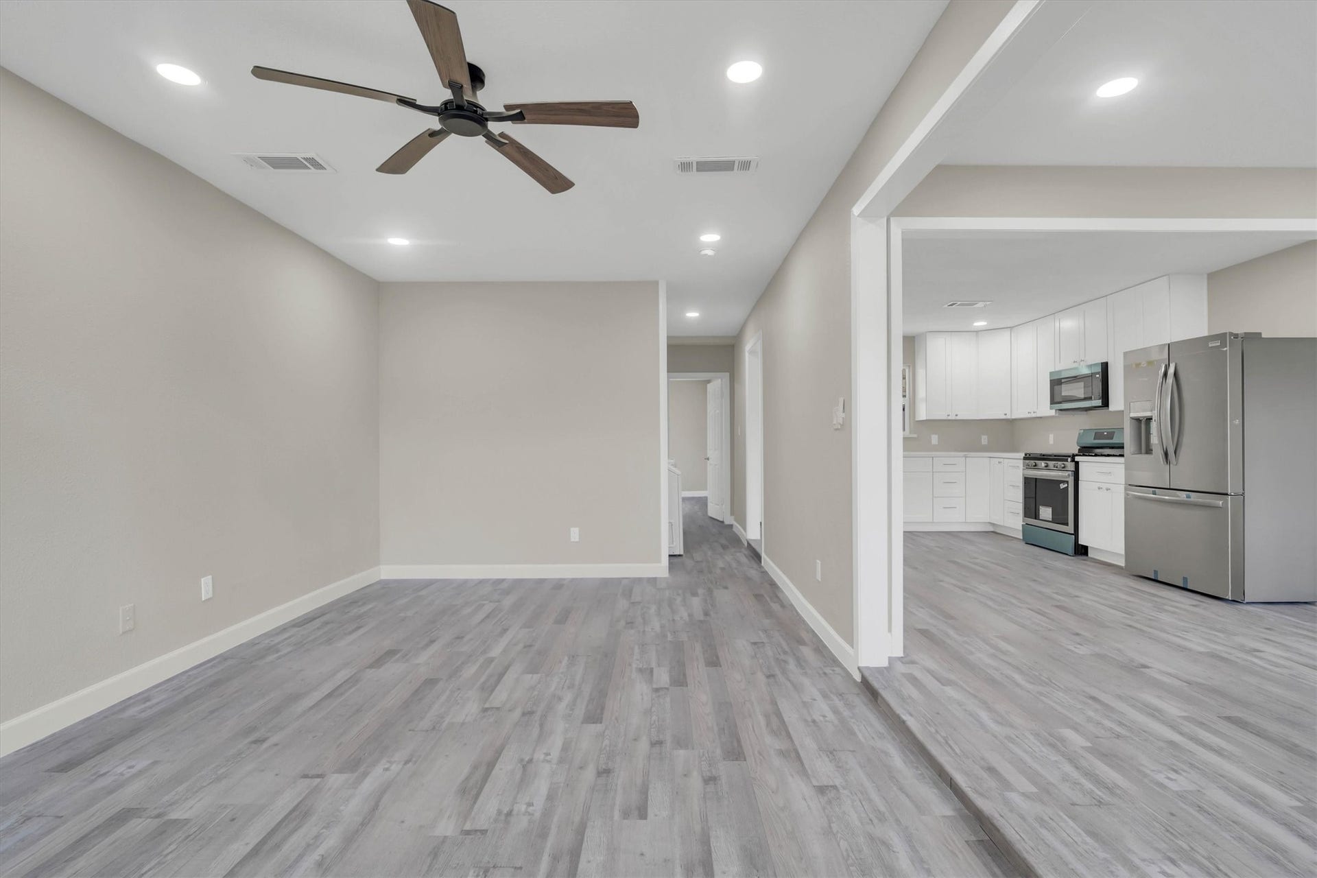 Another view at the open-concept area.