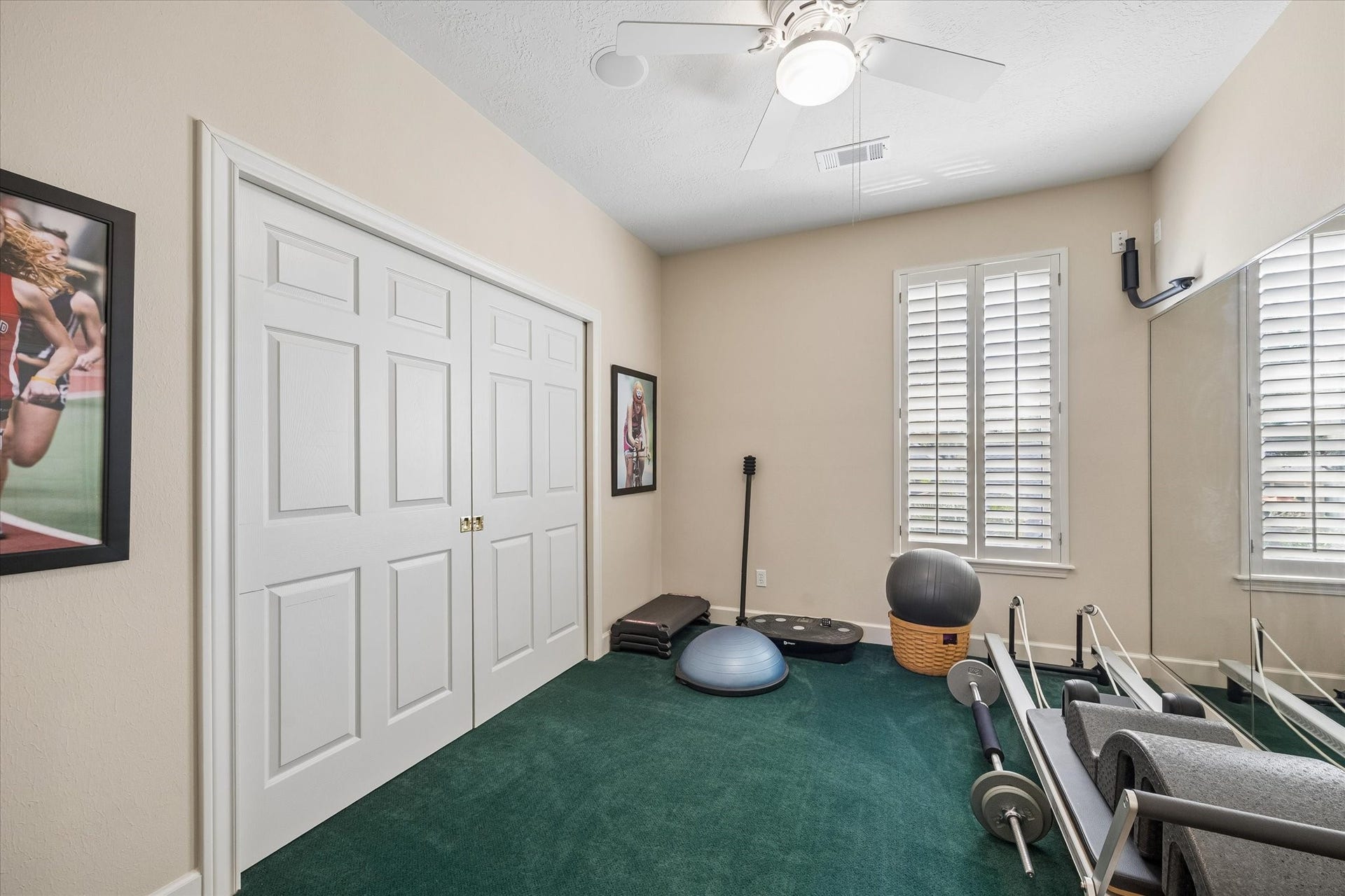 15106 Chestnut Glen Lane, Cypress, TX 77429 Skip the gym membership and enjoy the convenience of a dedicated workout space right at home, with room for your favorite fitness equipment.