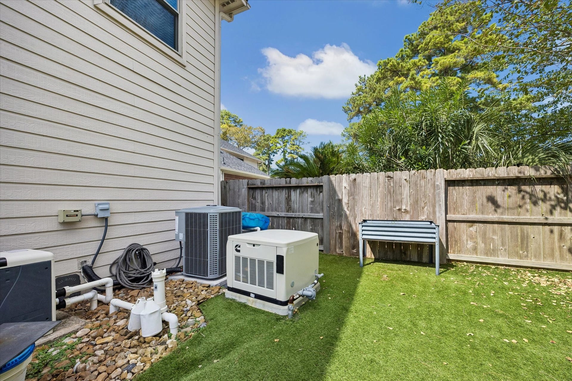 15106 Chestnut Glen Lane, Cypress, TX 77429 Peace of mind is an important part of feeling at home! A whole-house standby generator offers additional preparedness when the power goes out, complementing the home's numerous mechanical improvements.