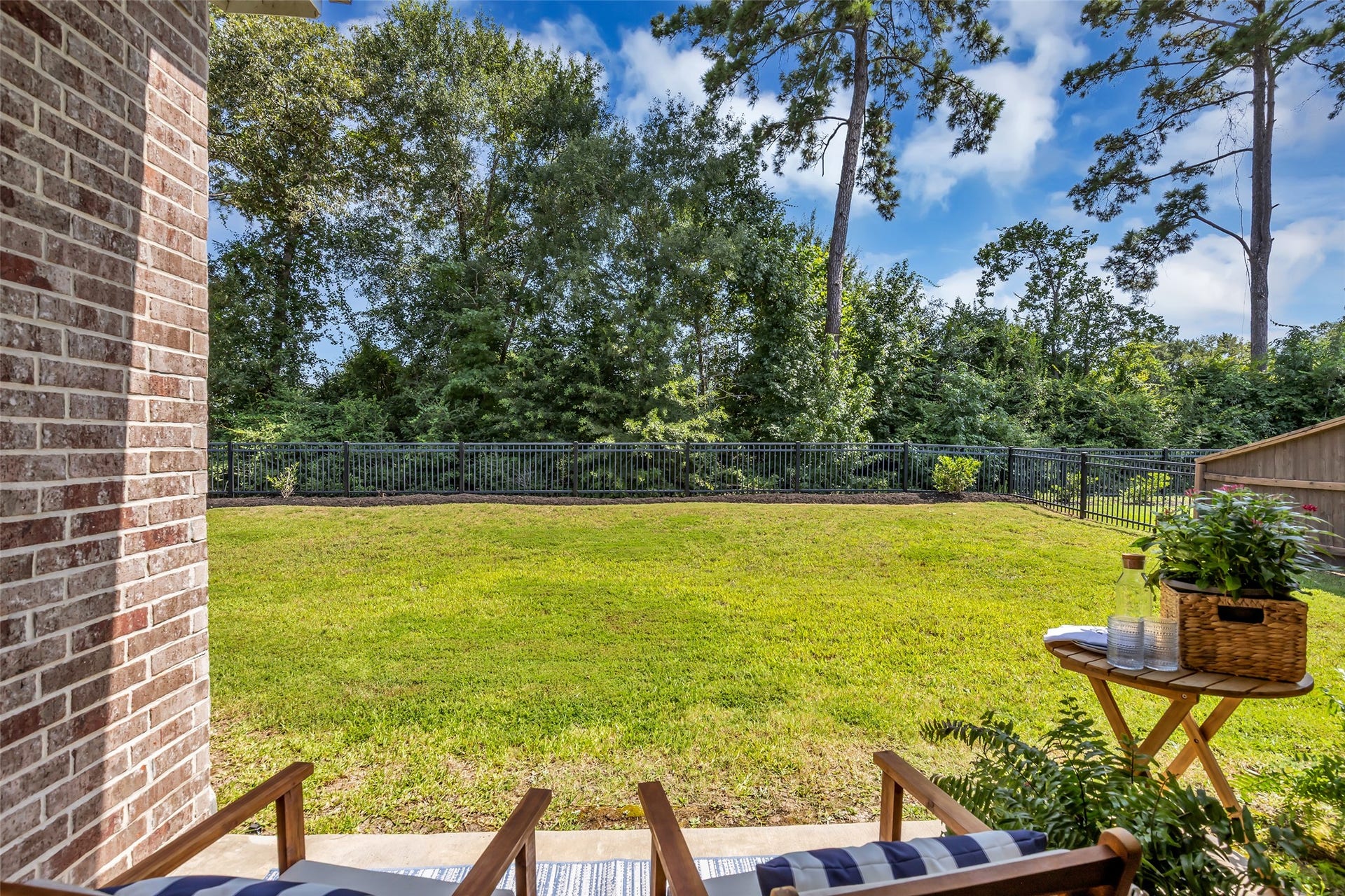 11935 Radura Road, Humble, TX 77346 Covered patio overlooking the fully fenced backyard, ideal for your morning coffee or outdoor entertaining. No Back neighbors!