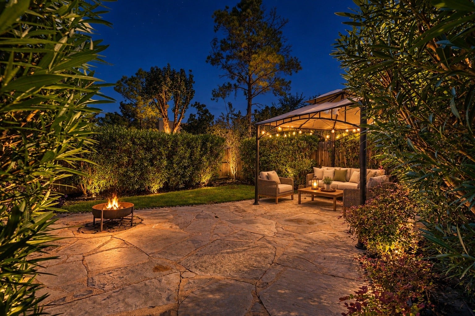 2919 Royal Oaks Crest, Houston, TX 77082 Green and fenced backyard - (Virtual Staging)