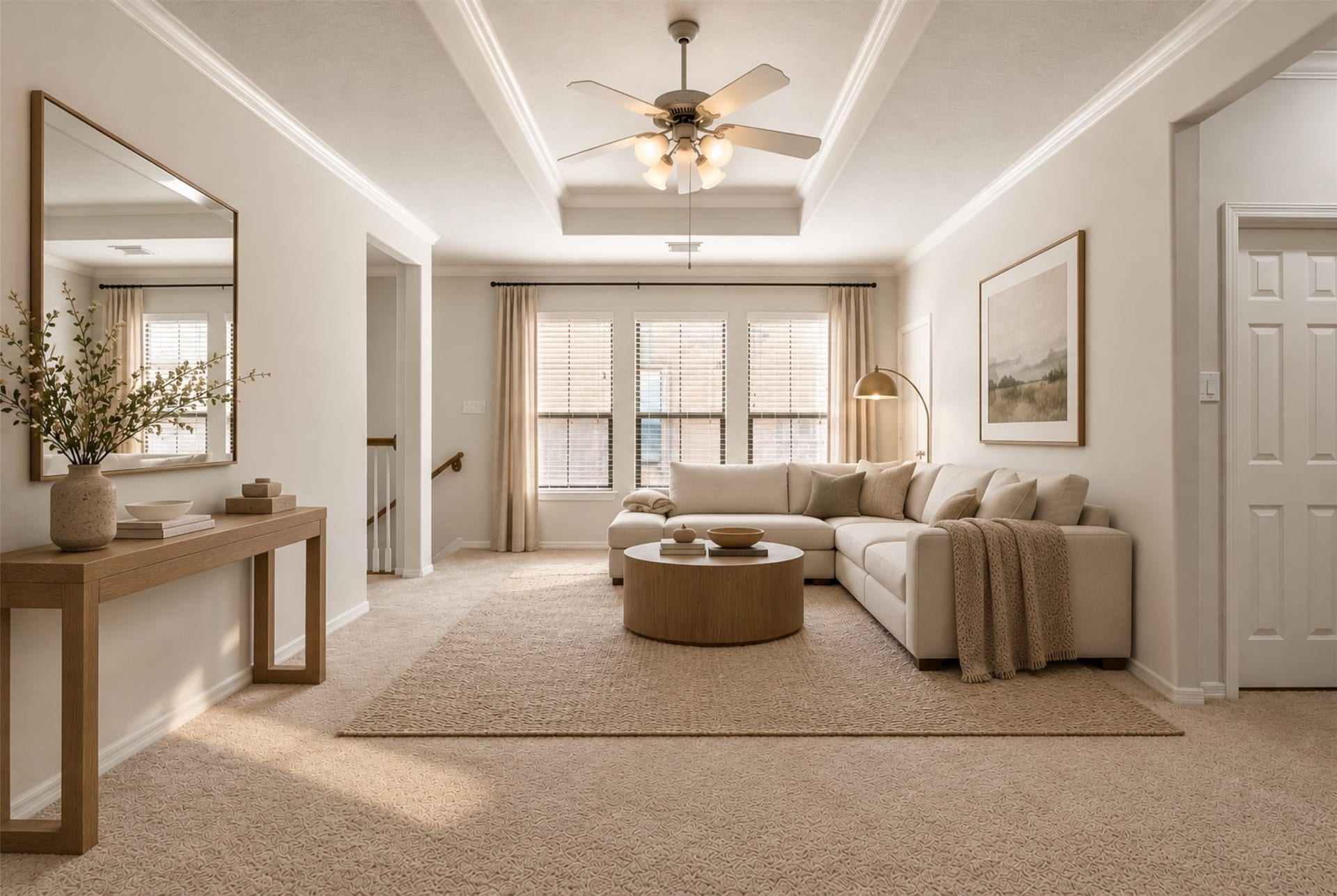 2919 Royal Oaks Crest, Houston, TX 77082 Experience the perfect blend of elegance and comfort in this loft on the second floor, featuring abundant natural light. (Virtual Staging)