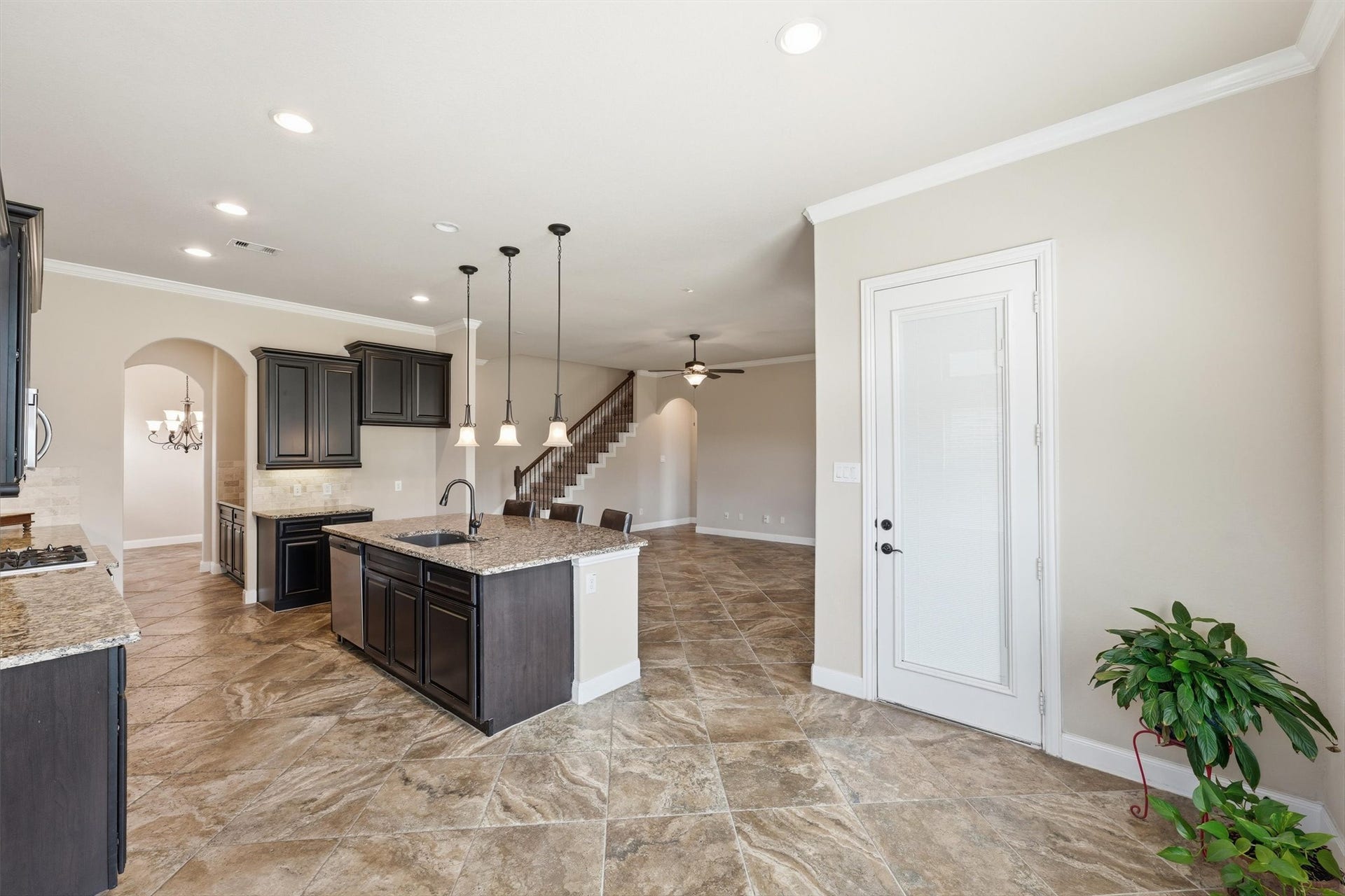 Light and bright breakfast area.
