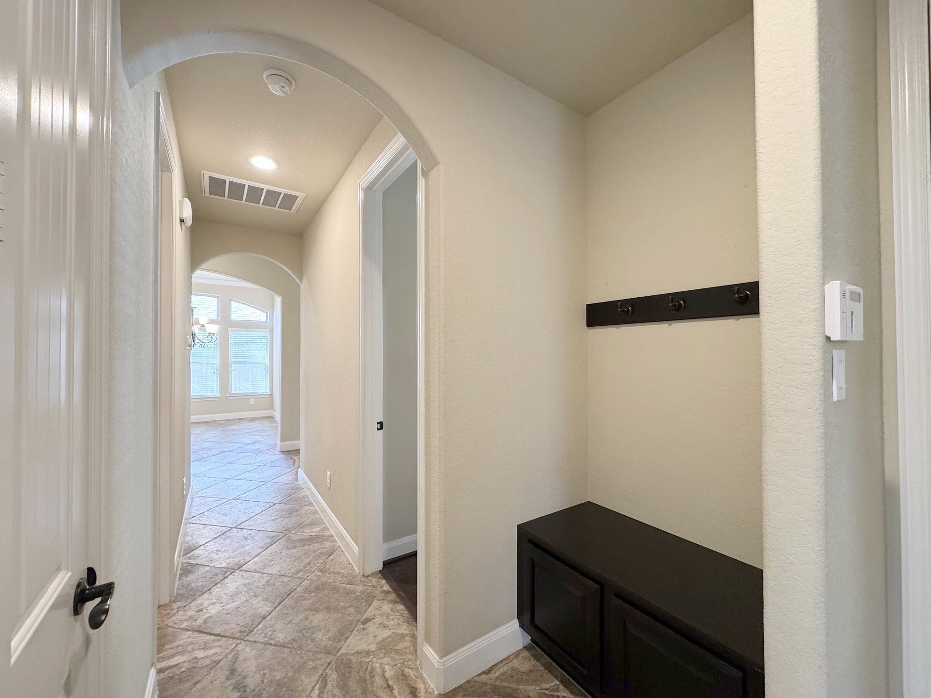 Valet station off garage entry door.