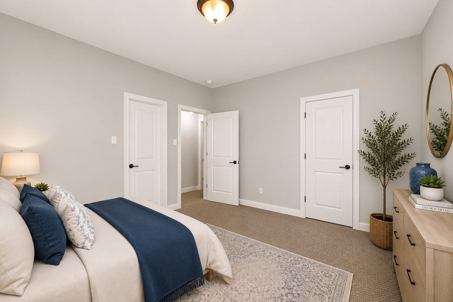 26111 Tintagel Lane, Kingwood, TX 77339 Virtually Stagged - Fifth bedroom offers ample closet space and easy hallway access, a comfortable retreat ready to make your own!