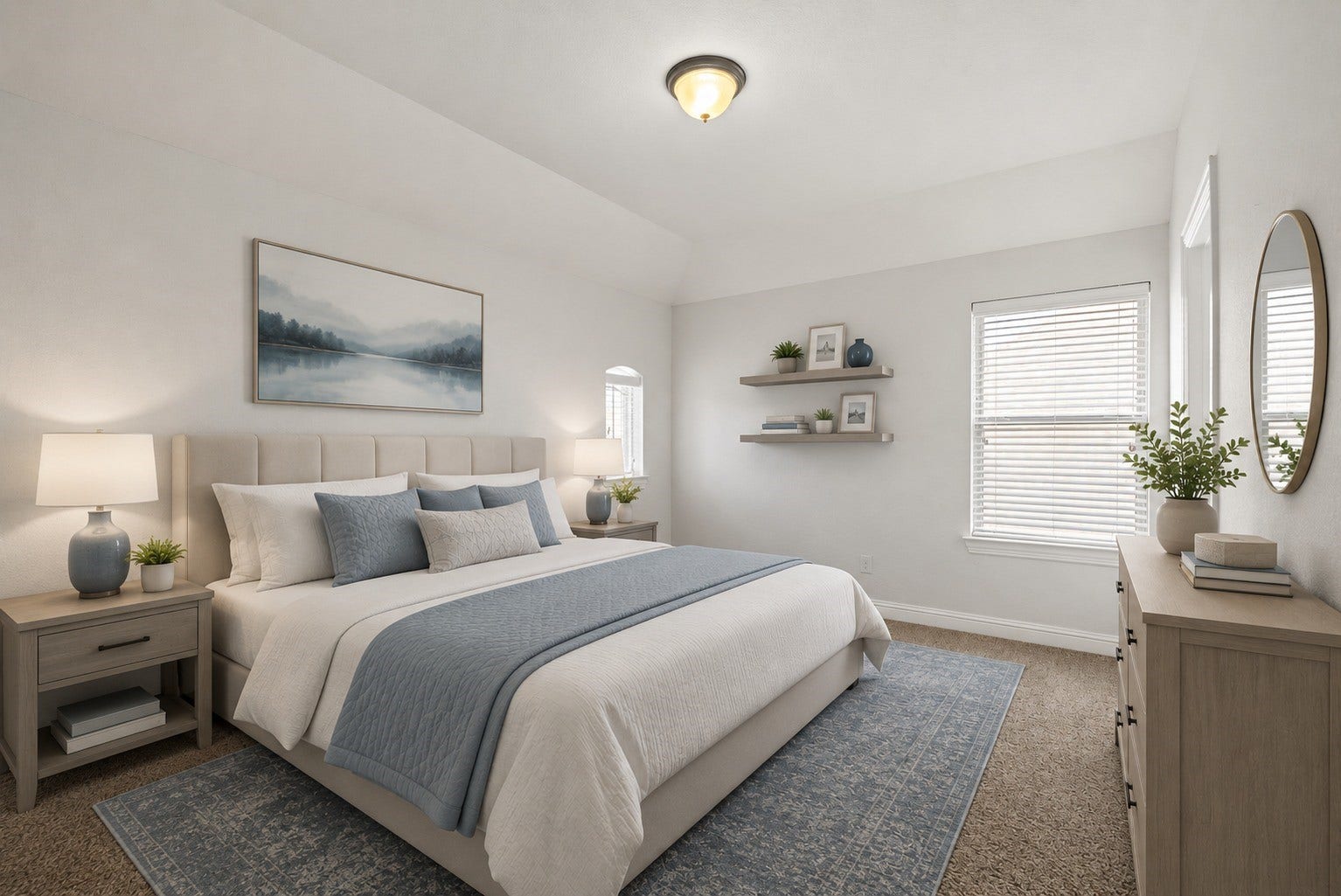 26111 Tintagel Lane, Kingwood, TX 77339 Virtually Stagged - Bright Fourth bedroom with double windows and plush carpet, a wonderfully flexible space for a bedroom, office, or playroom!