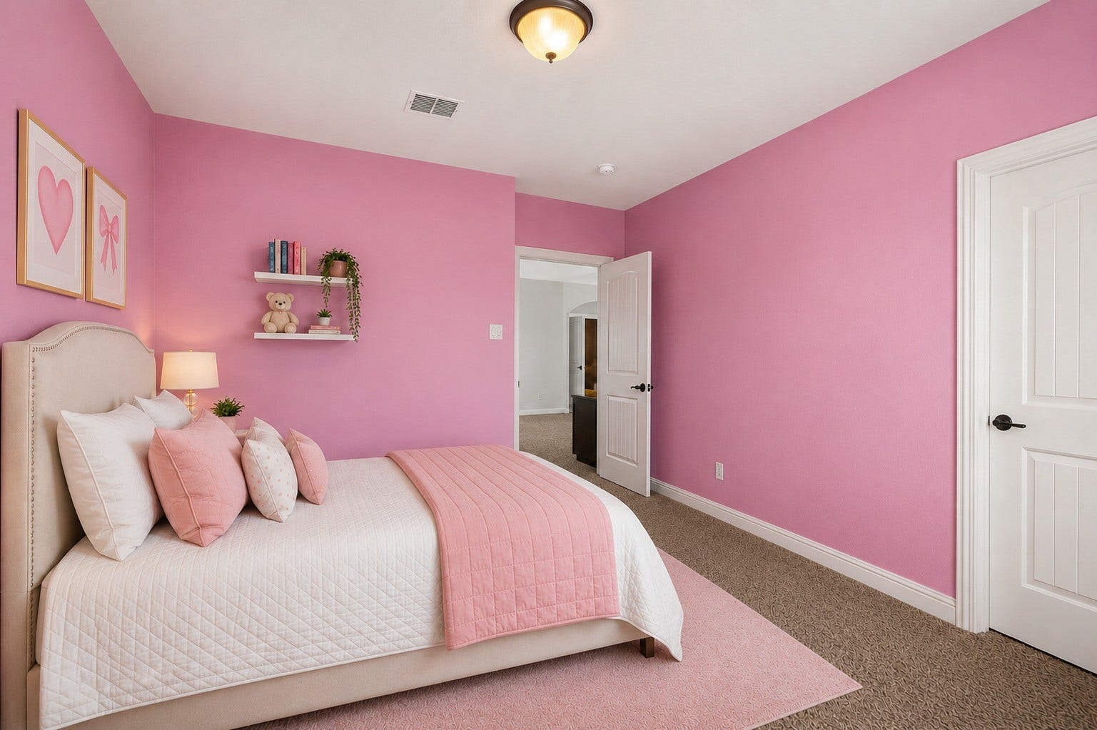 26111 Tintagel Lane, Kingwood, TX 77339 Virtually Stagged - Bright third bedroom offers convenient Jack-and-Jill bath access, a smart, functional layout perfect for kids or guests!