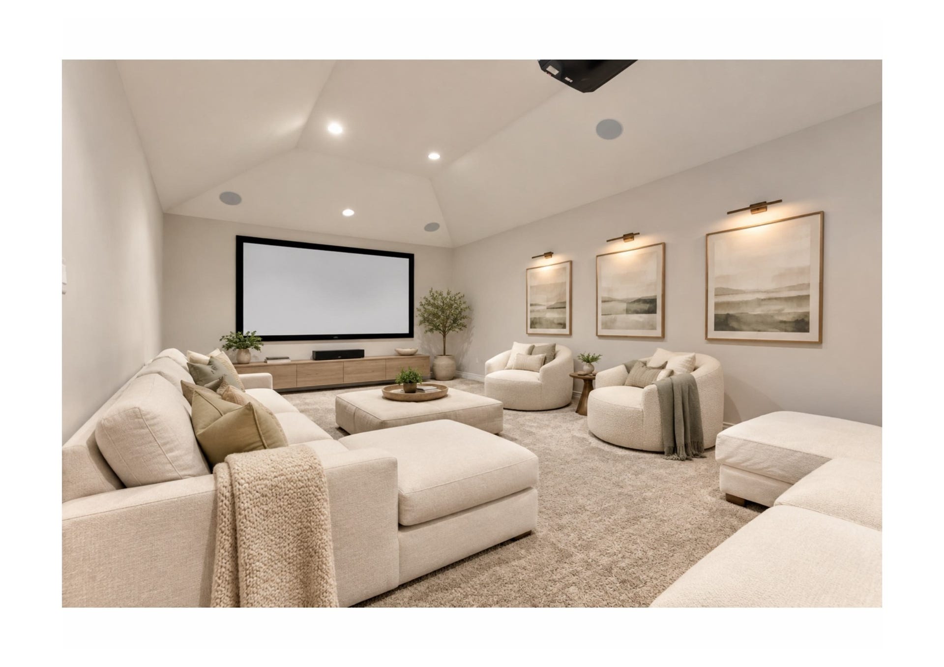 Inviting media room designed for relaxing, movie nights, and entertaining.