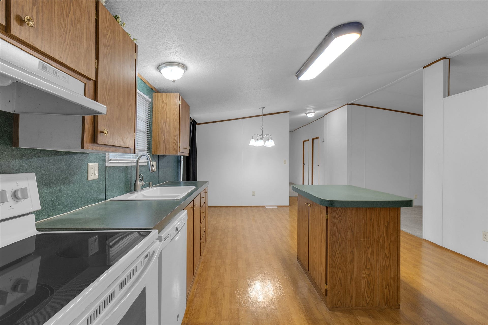 Abundant cabinet space provides excellent storage throughout.