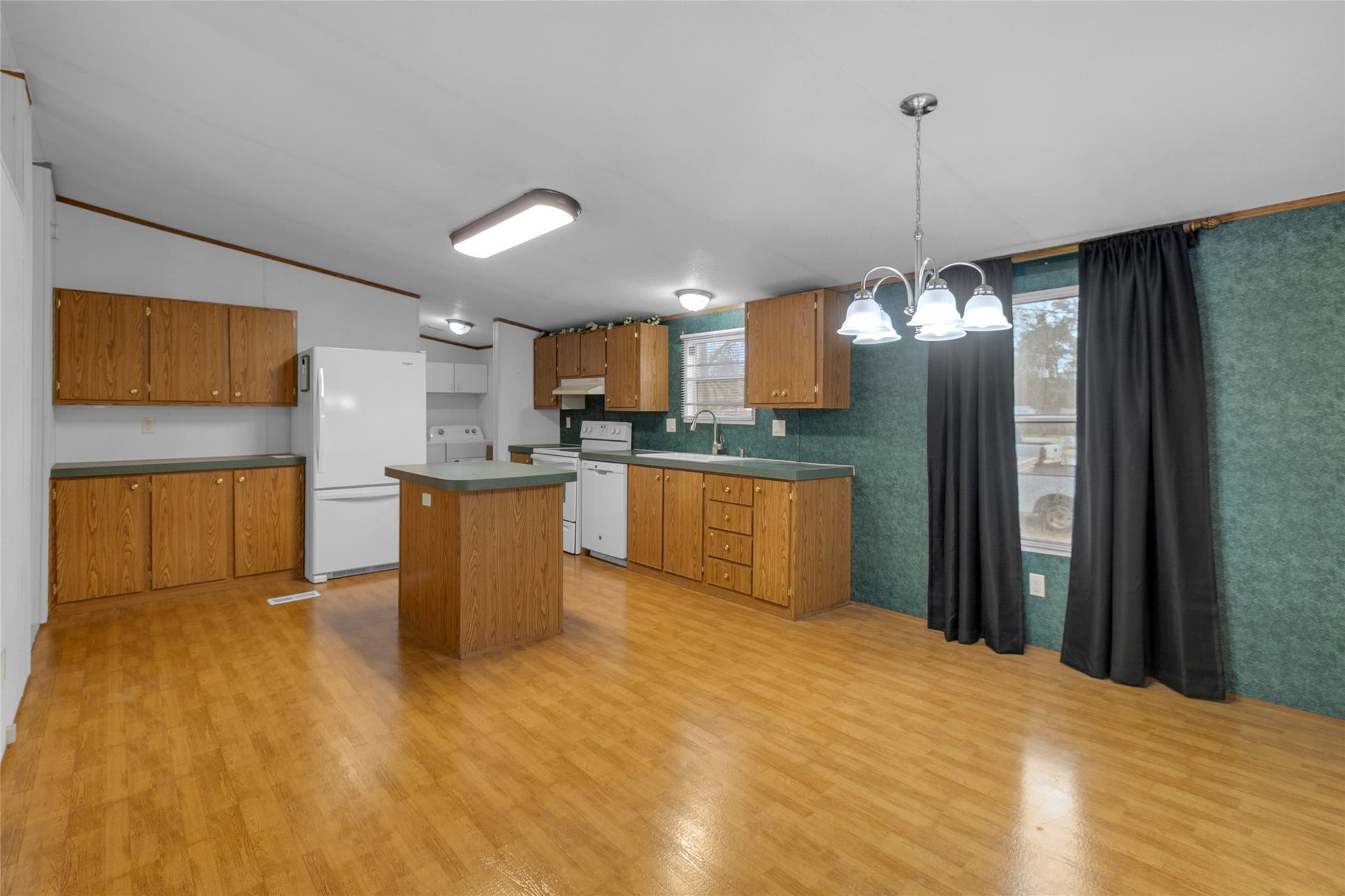 Clear view showcasing the spacious layout and functionality this kitchen offers.