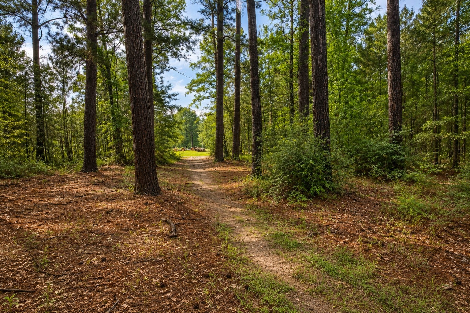 11865 Hope Lane, Magnolia, TX 77354 Enjoy the beauty of nature right in your own backyard, with towering trees, private trails, and plenty of room to explore.