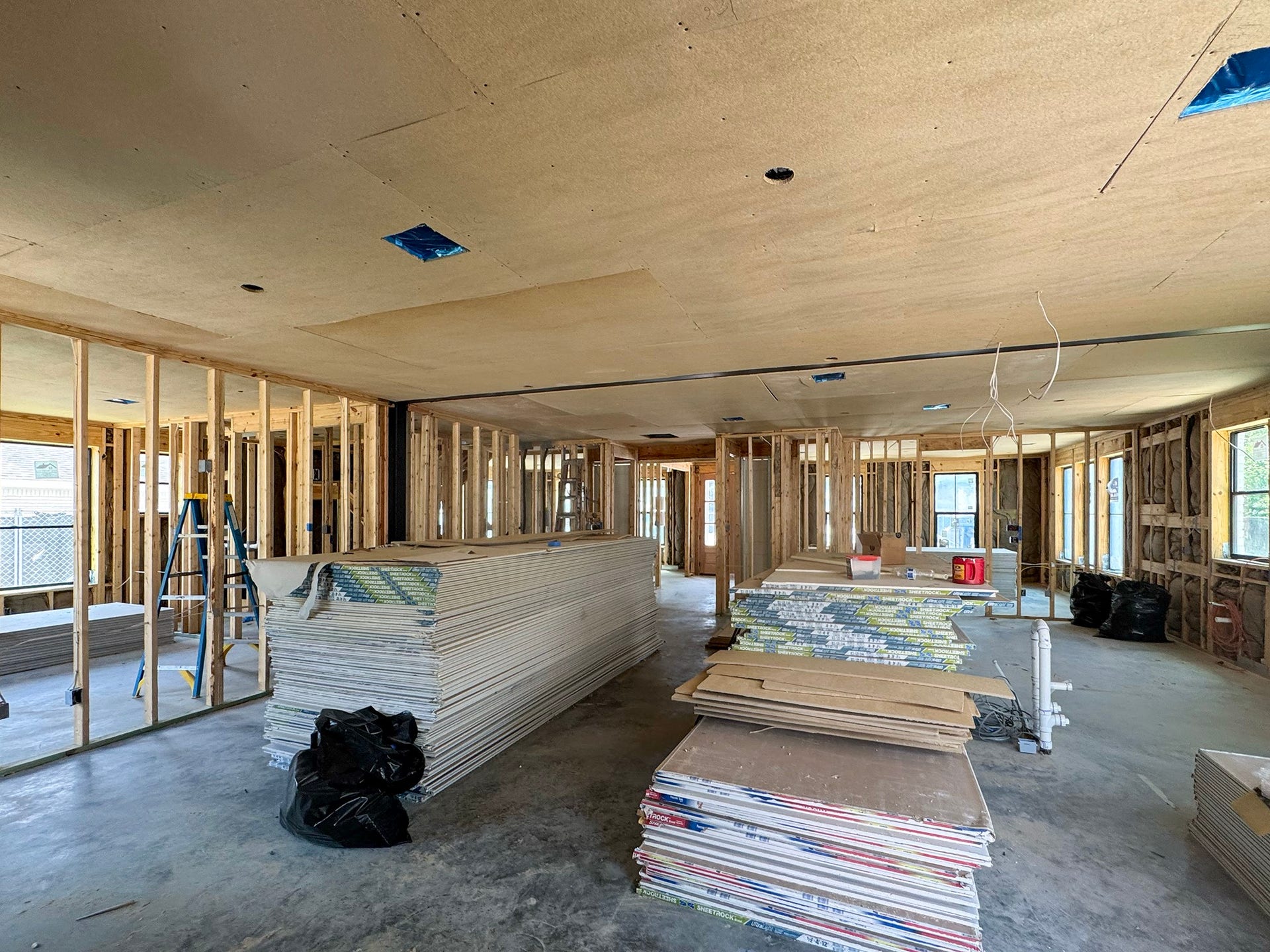 4714 W Alabama Street, Houston, TX 77027 Noise cancelling boards were installed between floors.