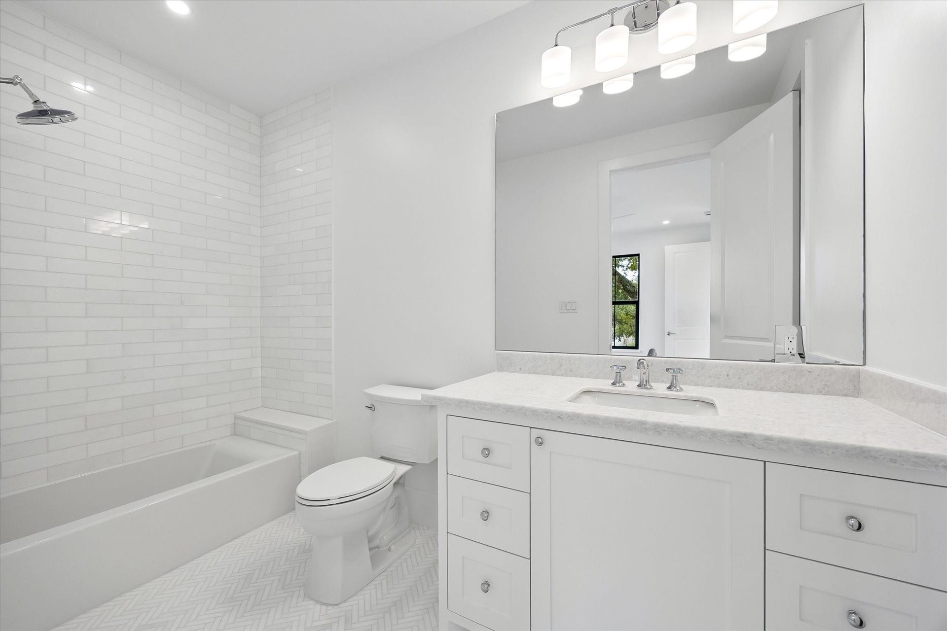 4714 W Alabama Street, Houston, TX 77027 The secondary bathroom is lovely with marble accents!