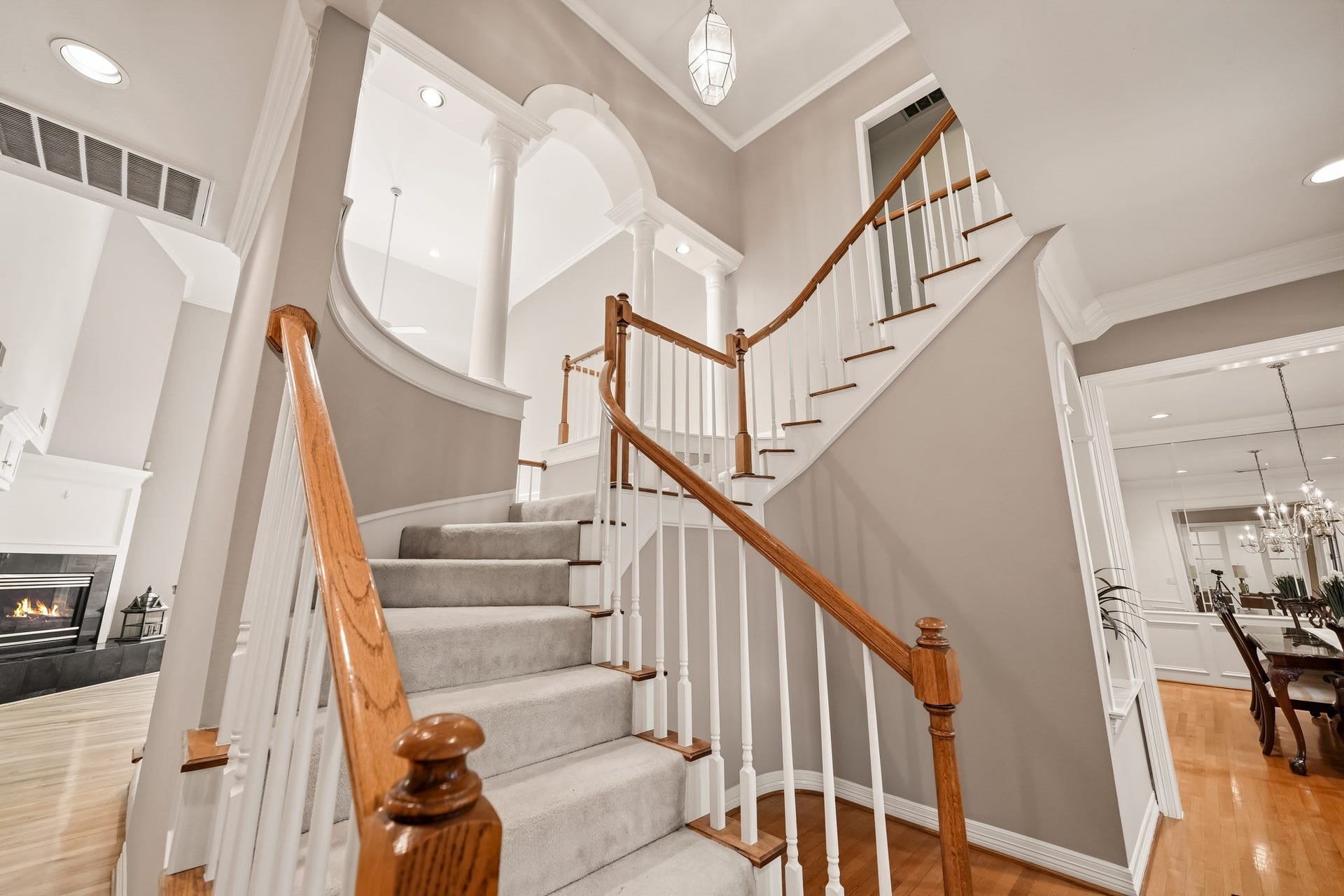 Up the grand dual staircase is your game room, 3 additional bedrooms and two Hollywood baths.