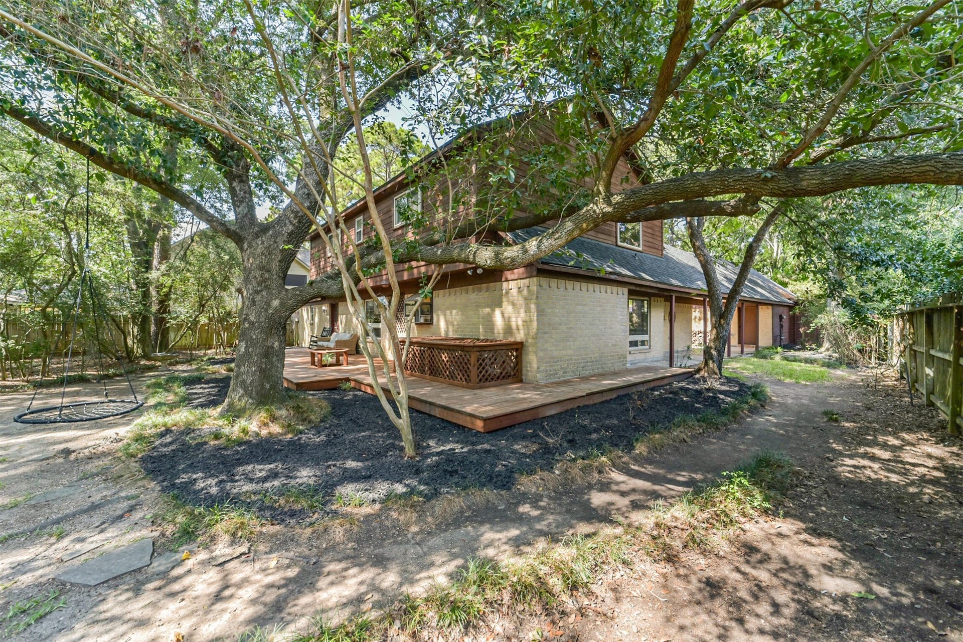 7618 Hurst Forest Drive, Humble, TX 77346 Beautiful mature trees give the backyard its distinctive character, framing the home and deck with a leafy canopy. Theres room to personalize the outdoor spaces while embracing the natural charm already here.