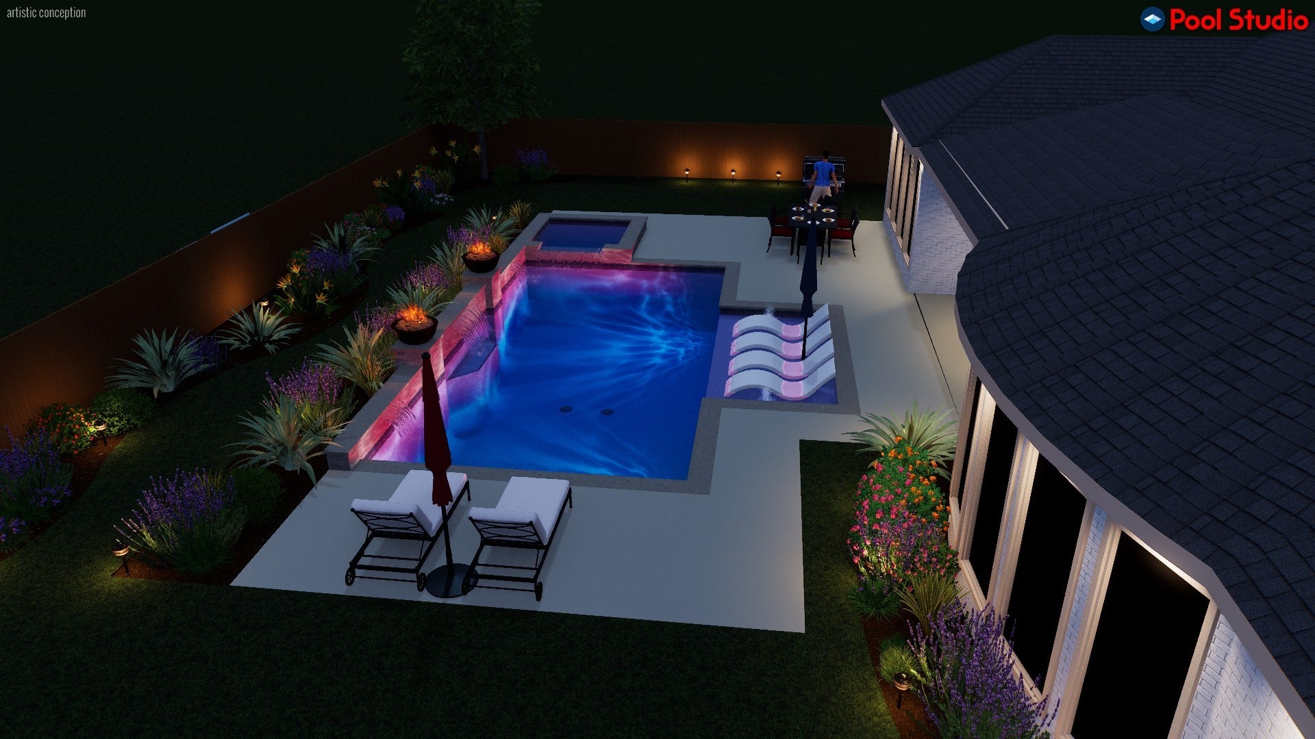 7403 Kinglet Court, Katy, TX 77493 Pool rendering- Unlimited possibilities with Blue Haven
