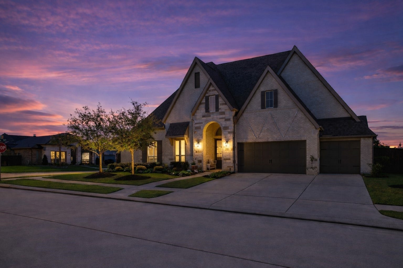 7403 Kinglet Court, Katy, TX 77493 Tranquil view in the evening
