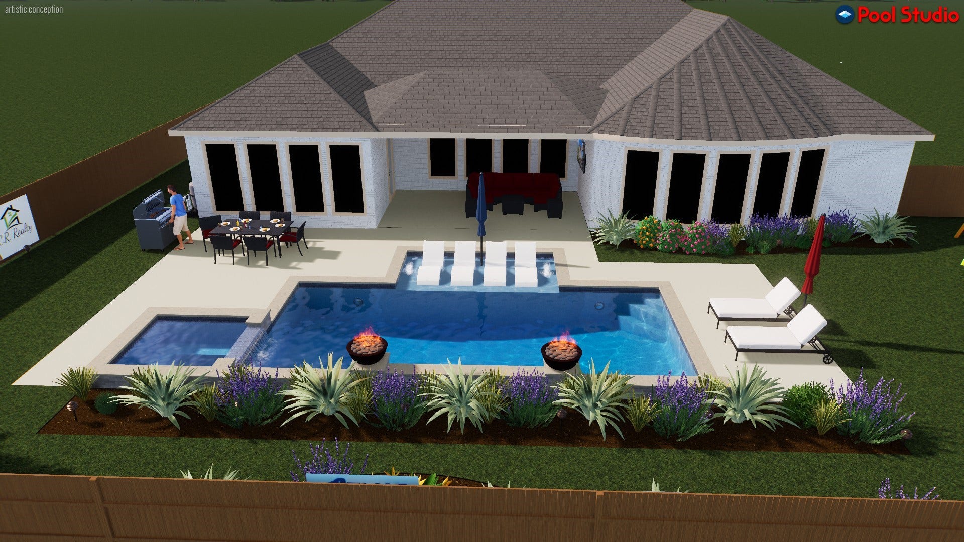 7403 Kinglet Court, Katy, TX 77493 Pool rendering- Unlimited possibilities with Blue Haven