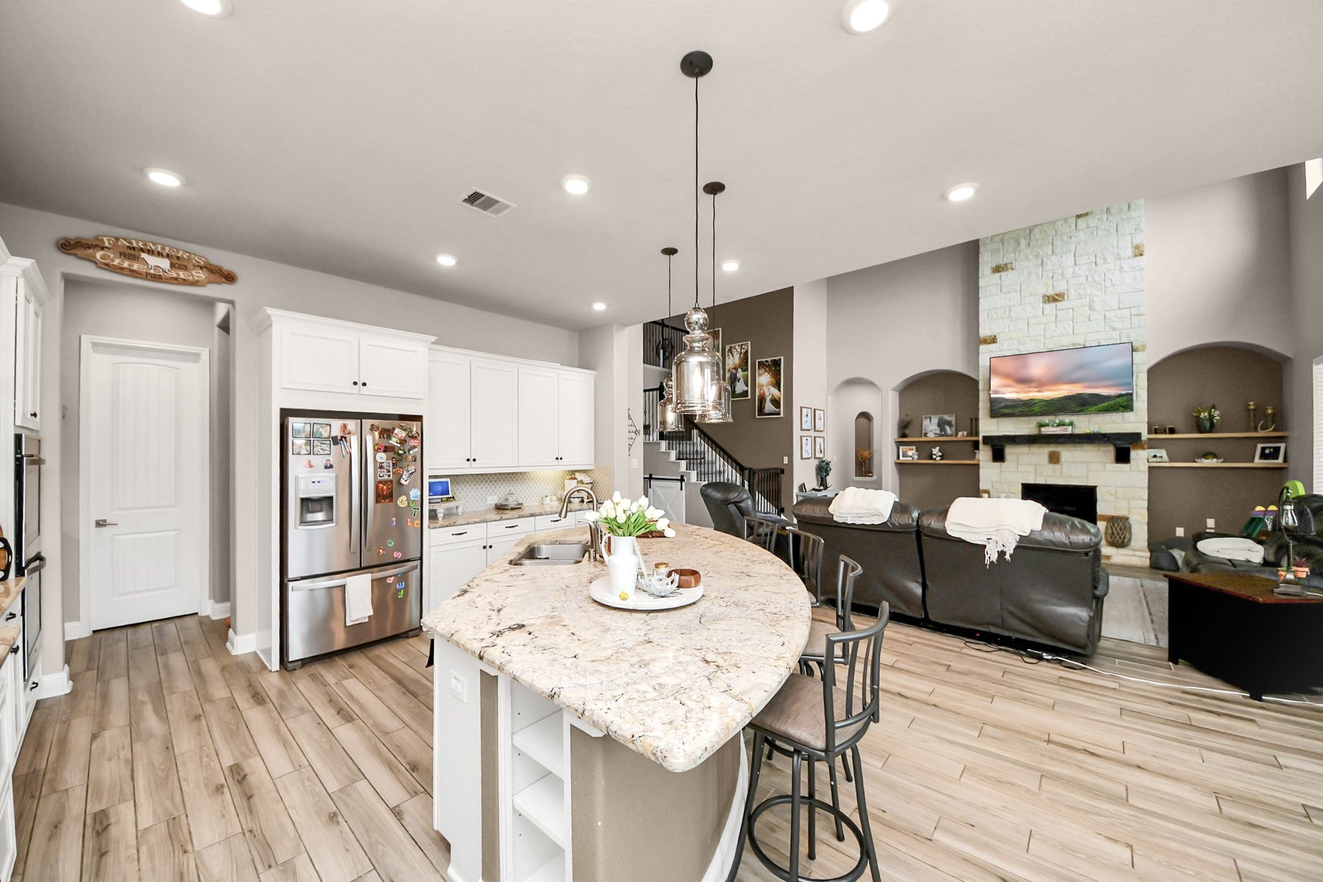 14926 Dogwood View Lane, Cypress, TX 77429 Huge Open Kitchen with TONS of cabinet space, double ovens, HUGE walk-in pantry and butler's pantry!