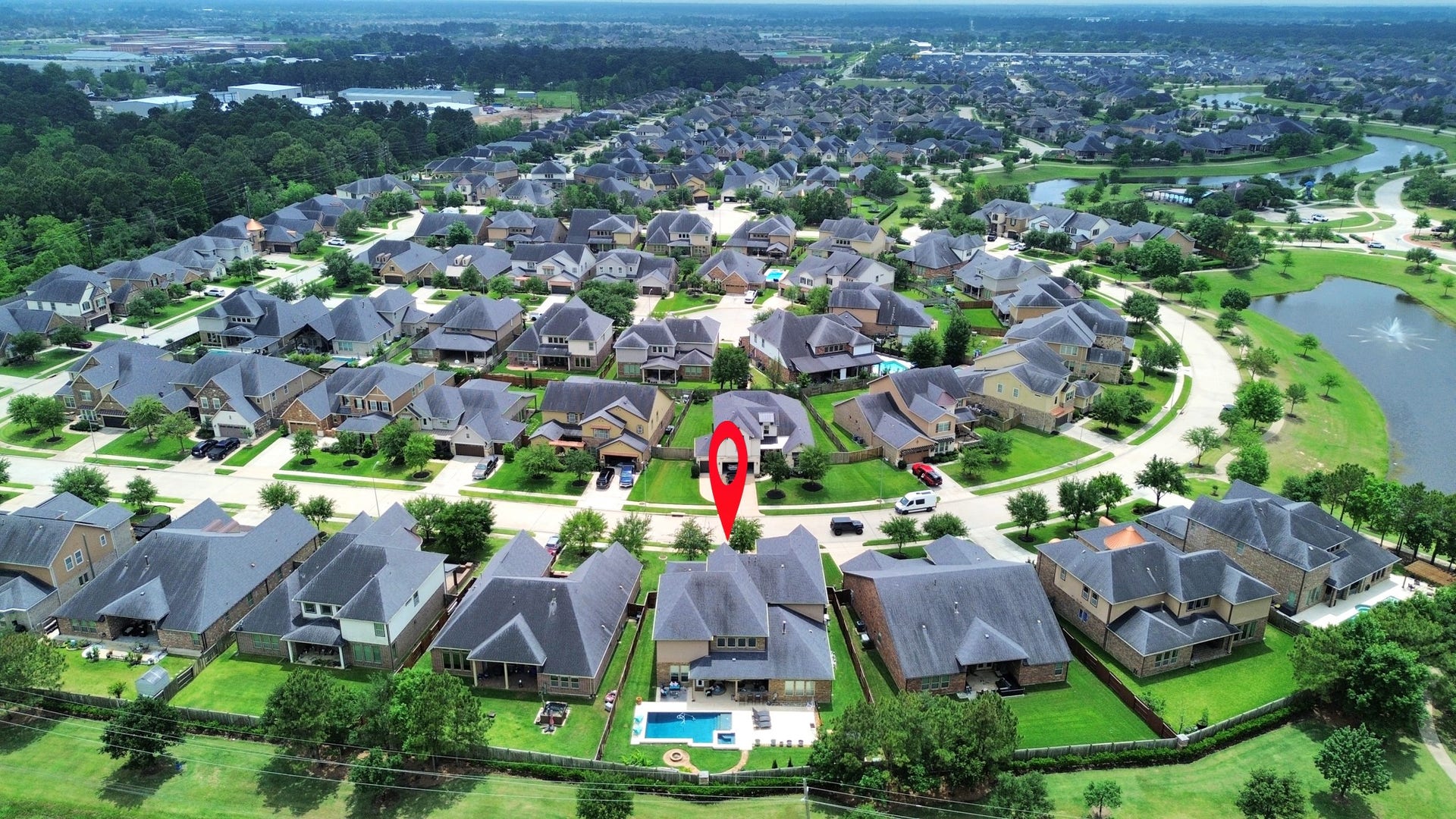 14926 Dogwood View Lane, Cypress, TX 77429 Bird's eye view