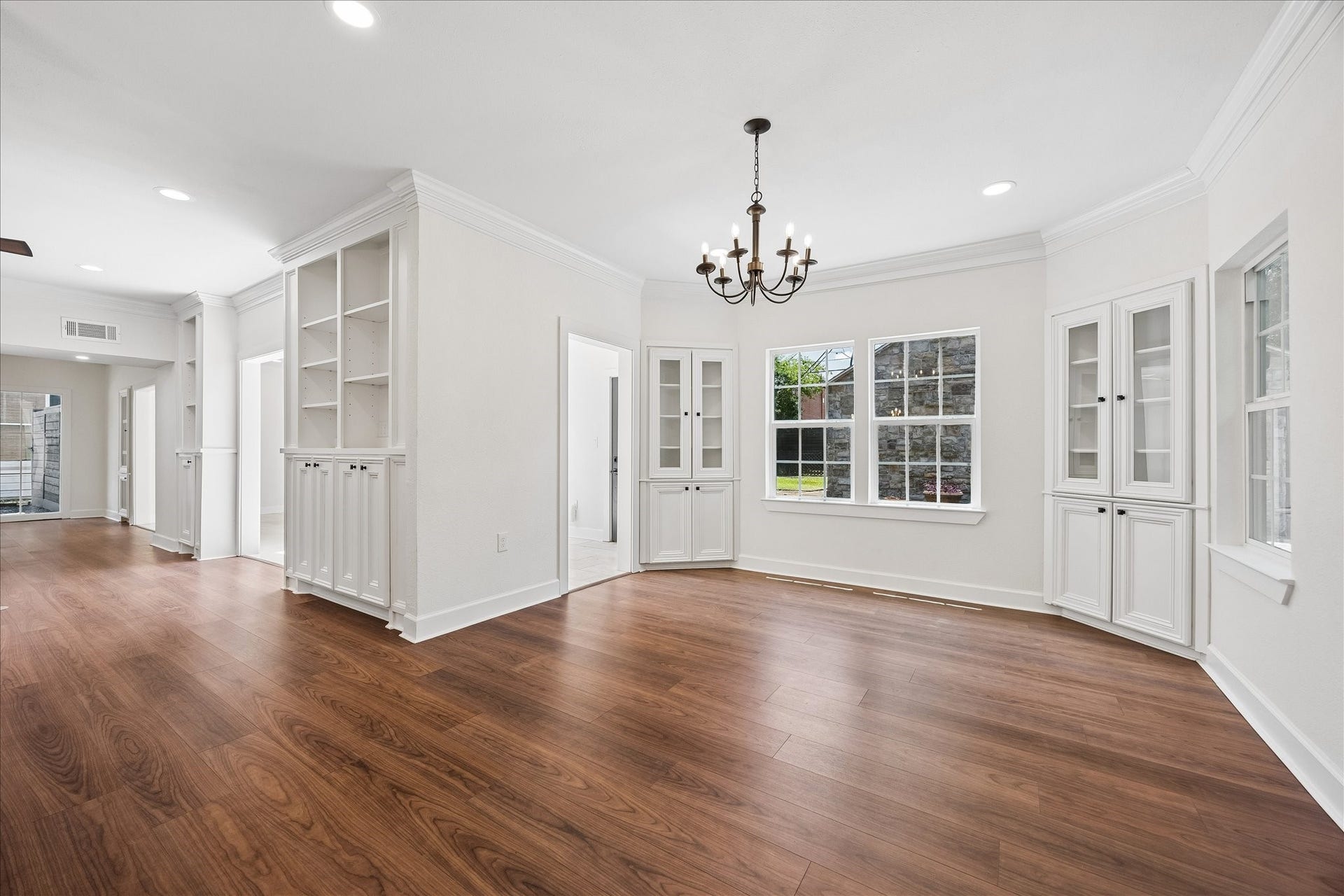3071 Locke Lane, Houston, TX 77019 Elegant living and dining spaces offering a functional floor plan for everyday living.