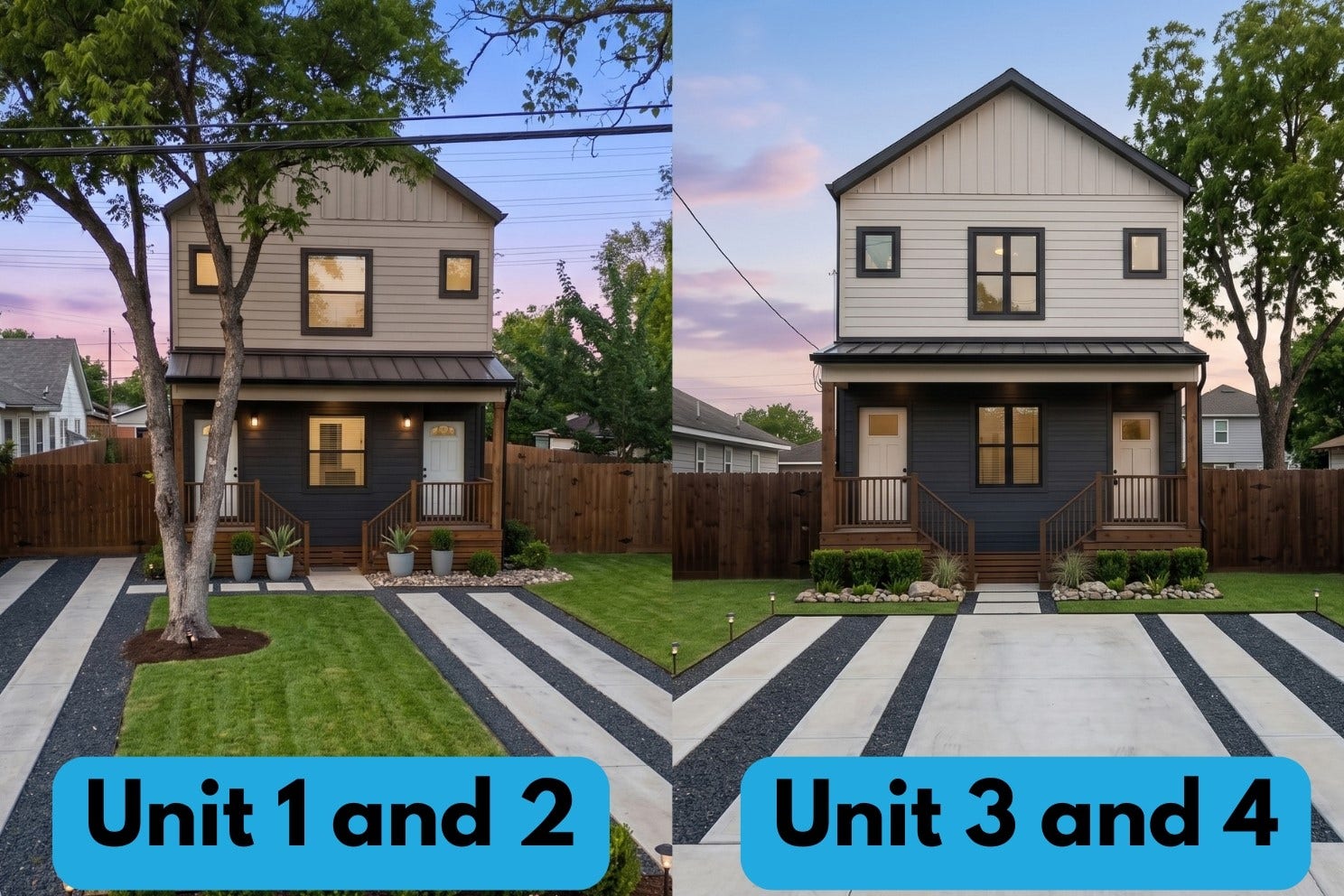 322 E 37th / 710 E 32nd 1/2 Street, Houston, TX 77018 Two duplexes part of 1 package. Located on 37th St and 32nd 1/2 St.