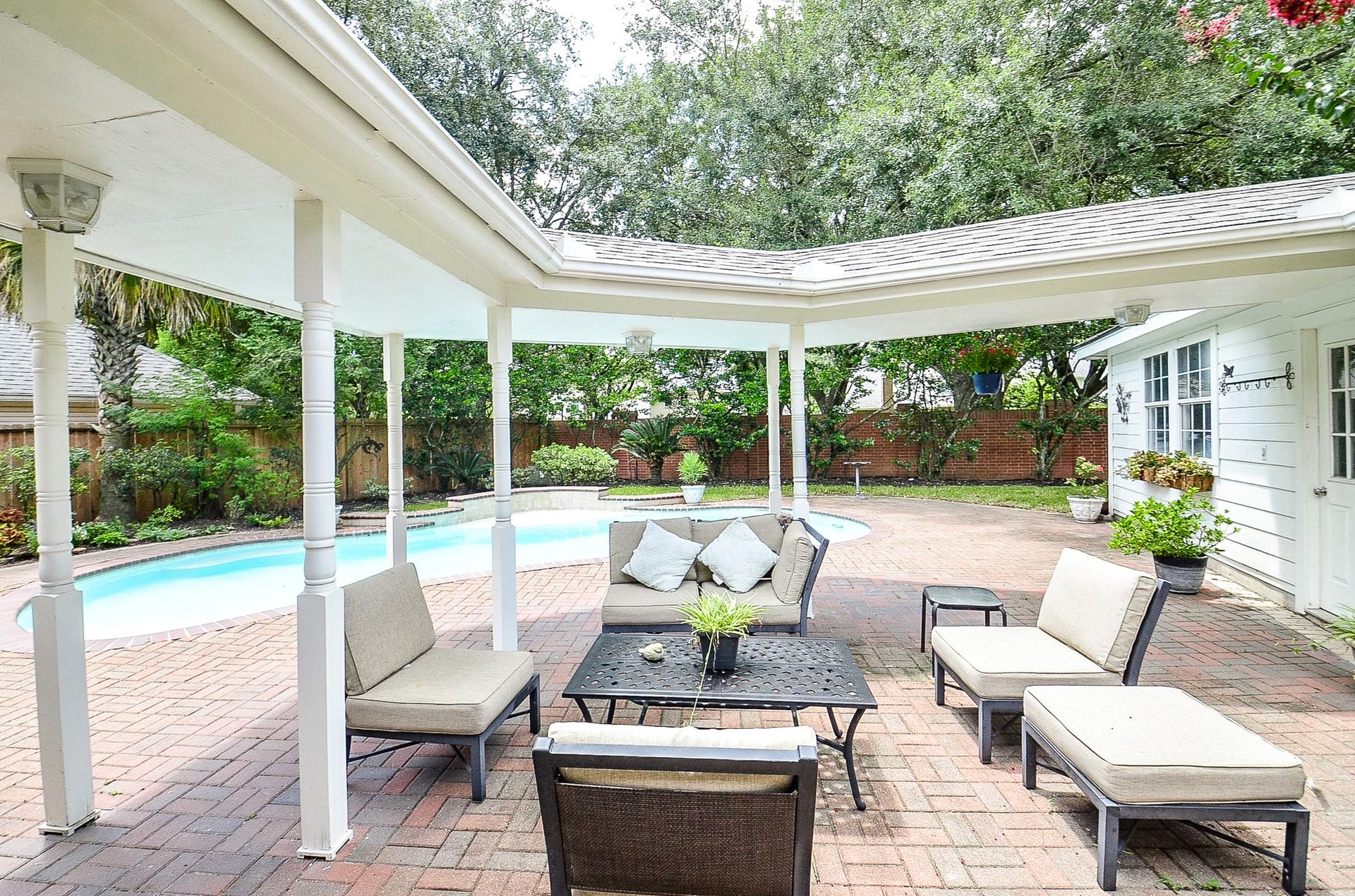 Cool off on the patio before you jump in the pool!