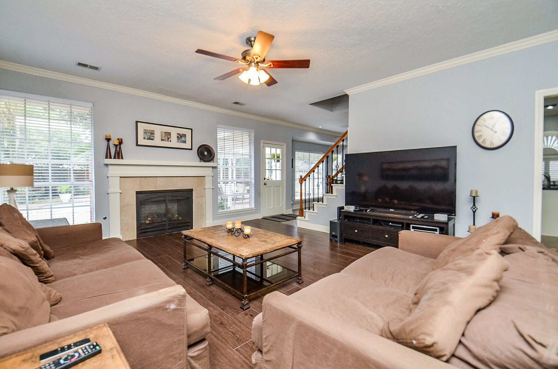 Family room is open to the breakfast room