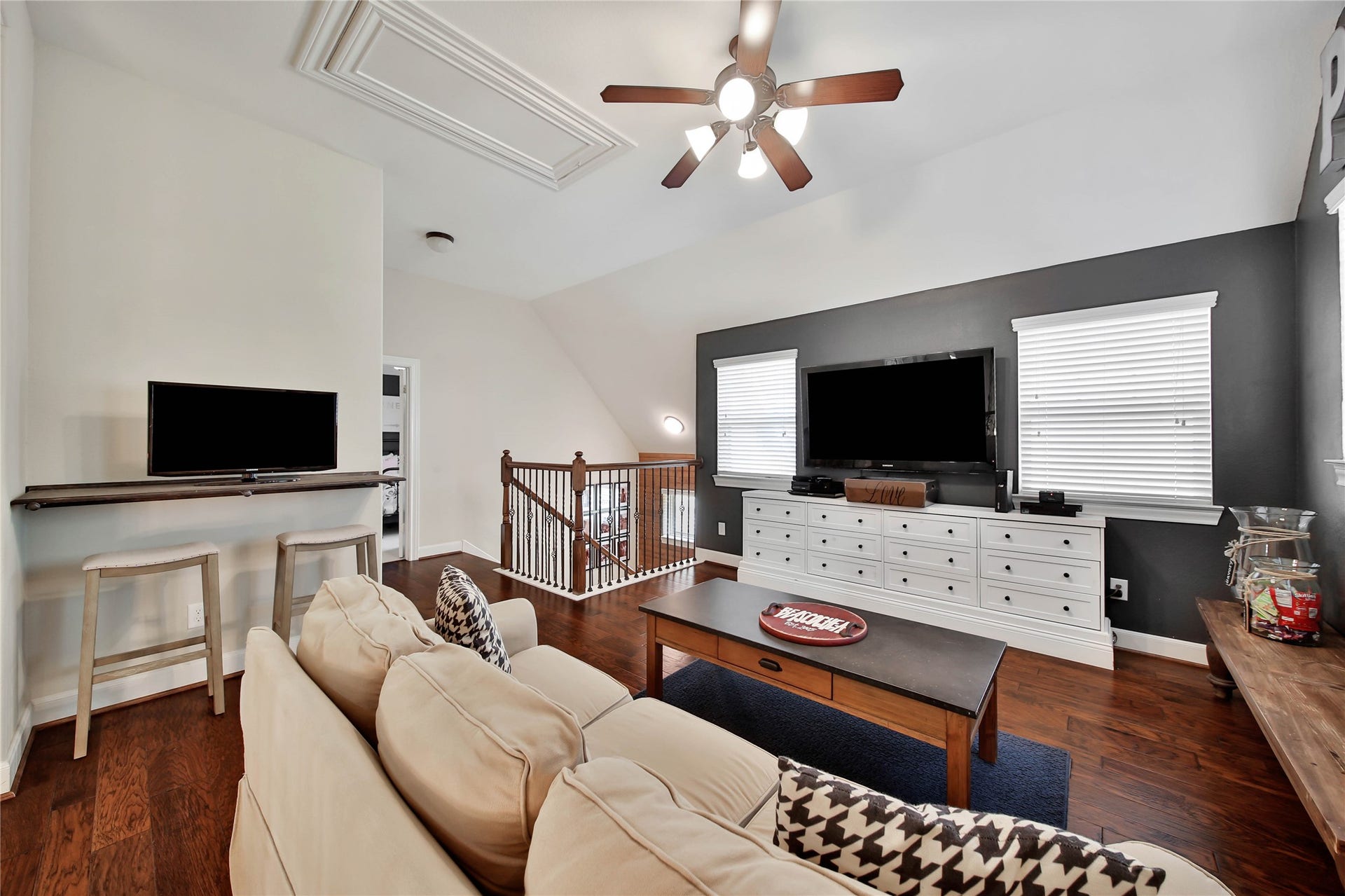 Upstairs Gameroom- The kids will love having this dedicated space to hang out, play, and enjoy time with friends.