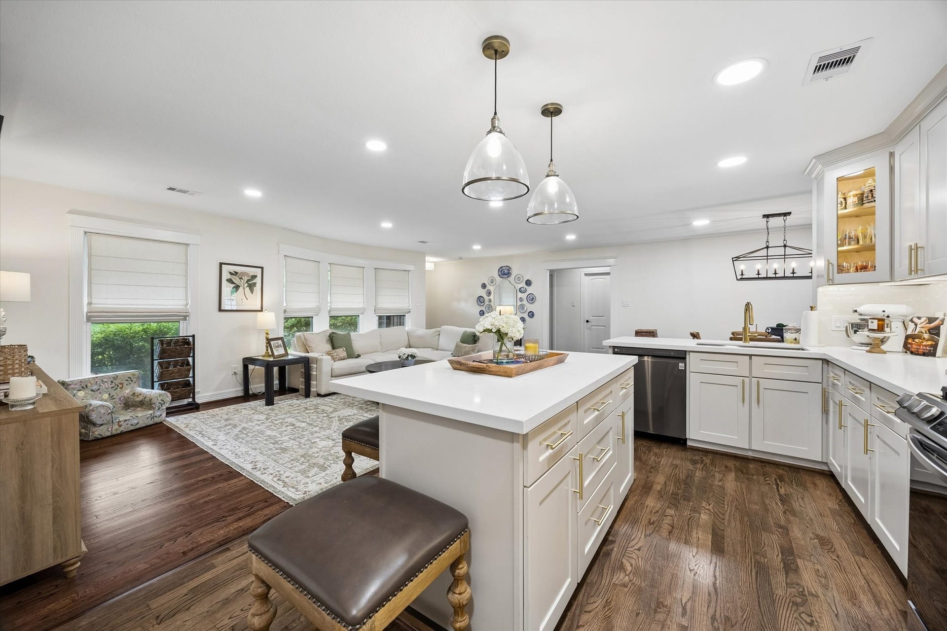Island kitchen open to Family Room
