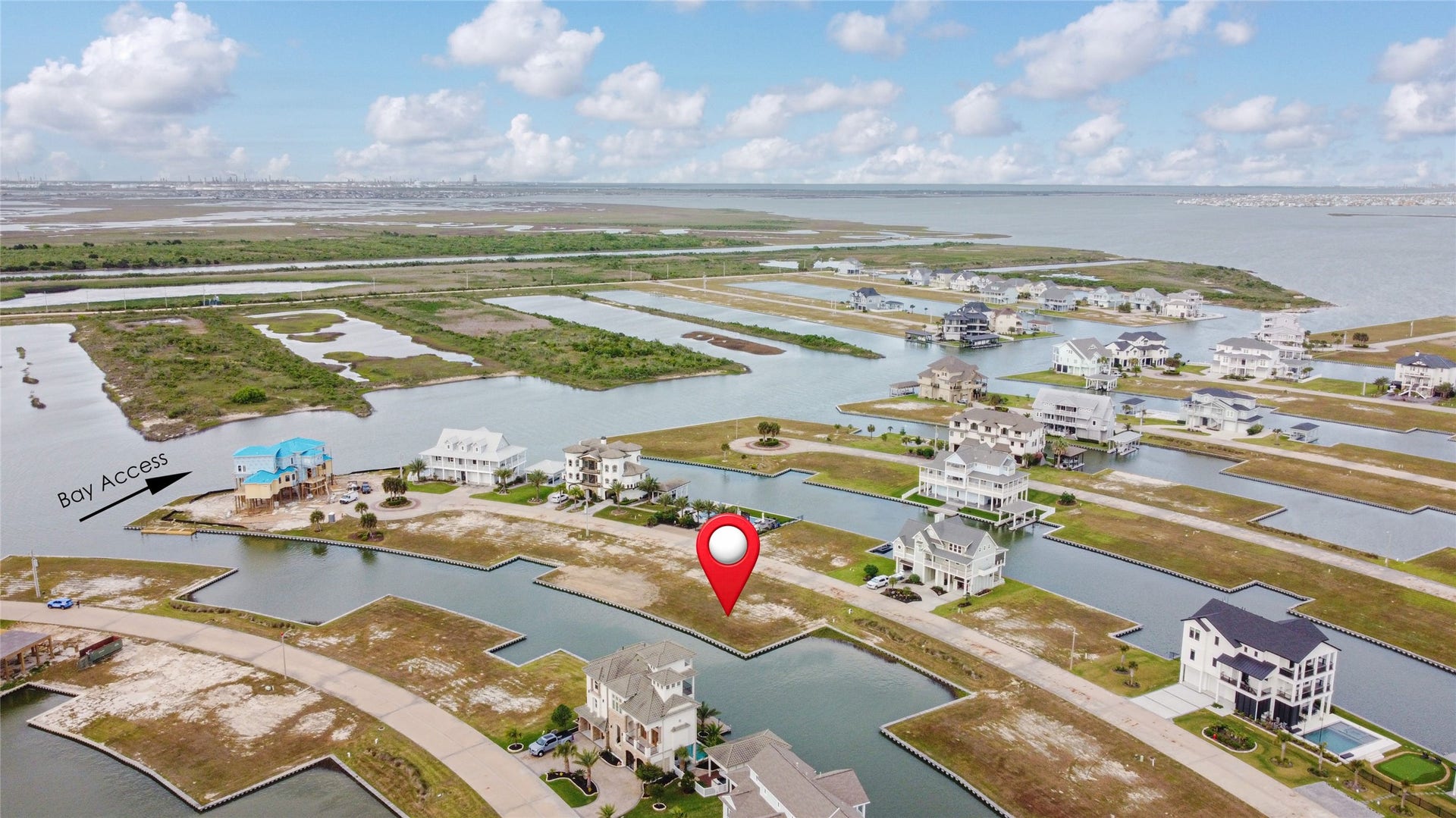 14 Marathon, Hitchcock, TX 77563 This property has quick access to West Galveston Bay and Intracoastal Waterway through deep water canals.