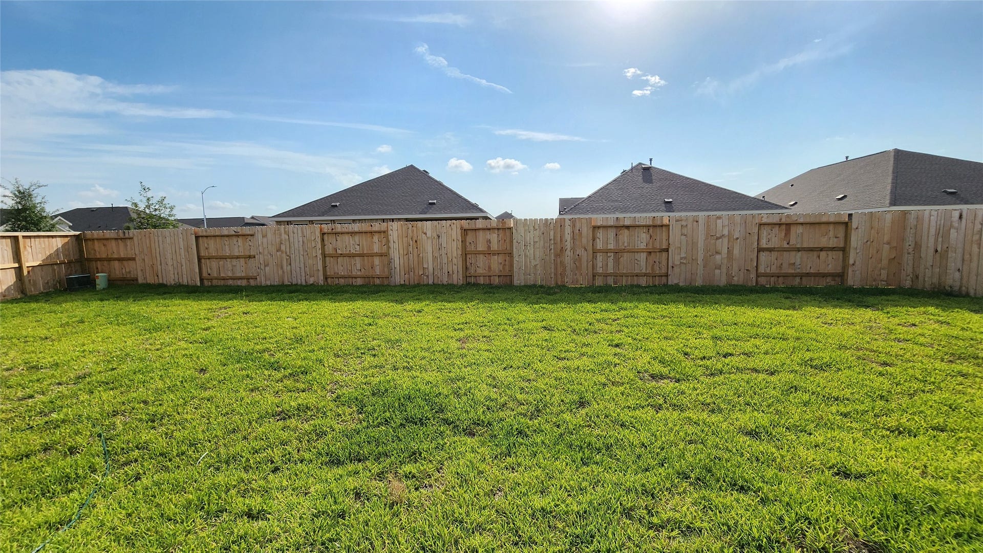 6303 Geyser Starish Drive, Katy, TX 77493 Backyard looking outside family room