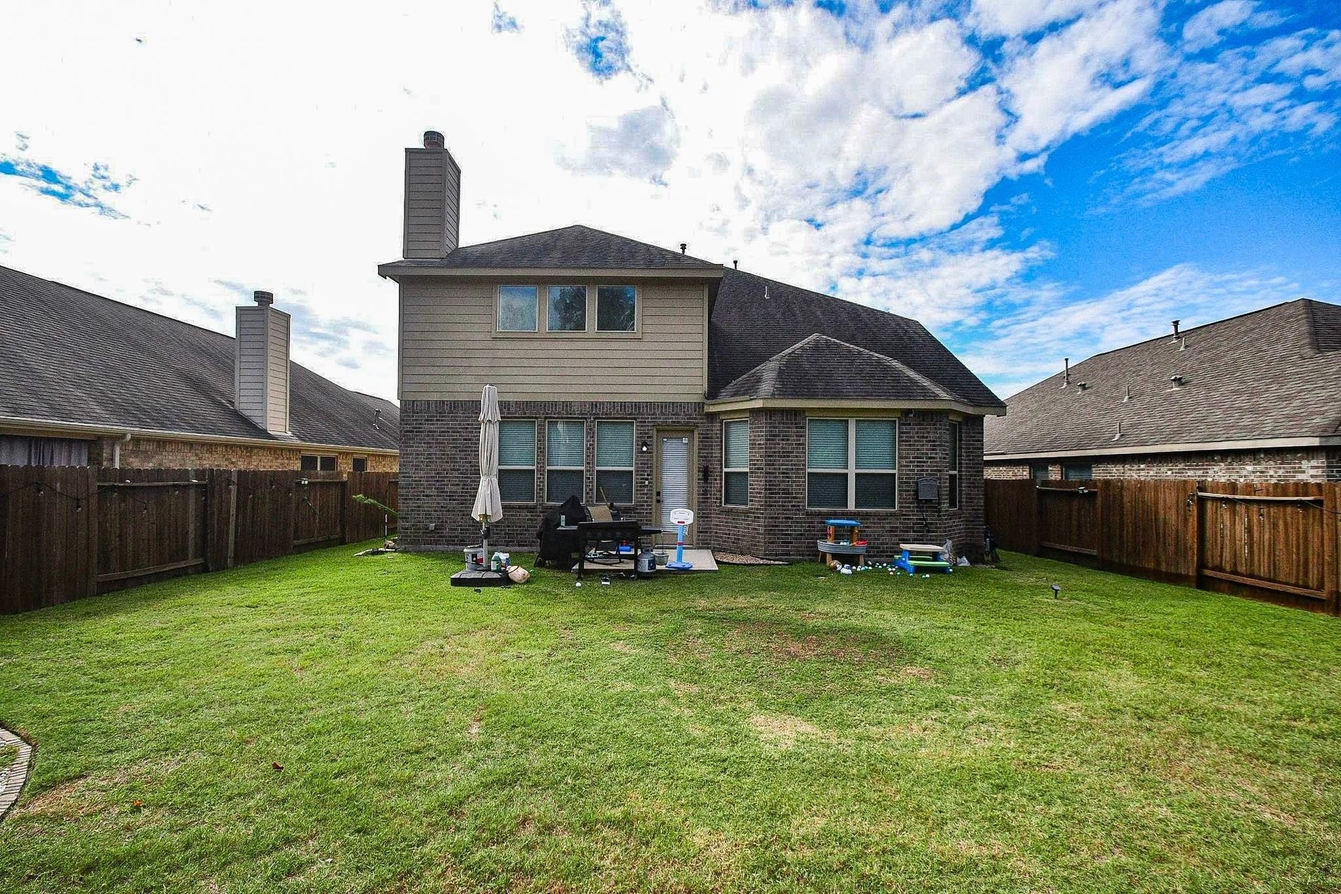beautiful green grass backyard