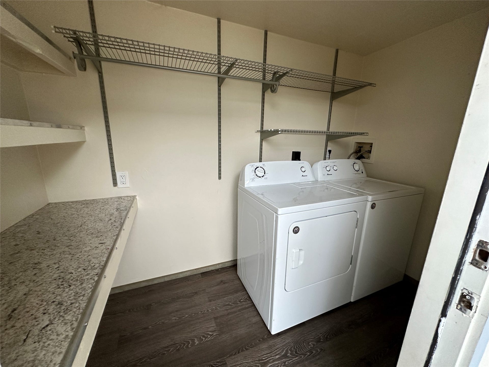 Inside Unit B storage and utility room.