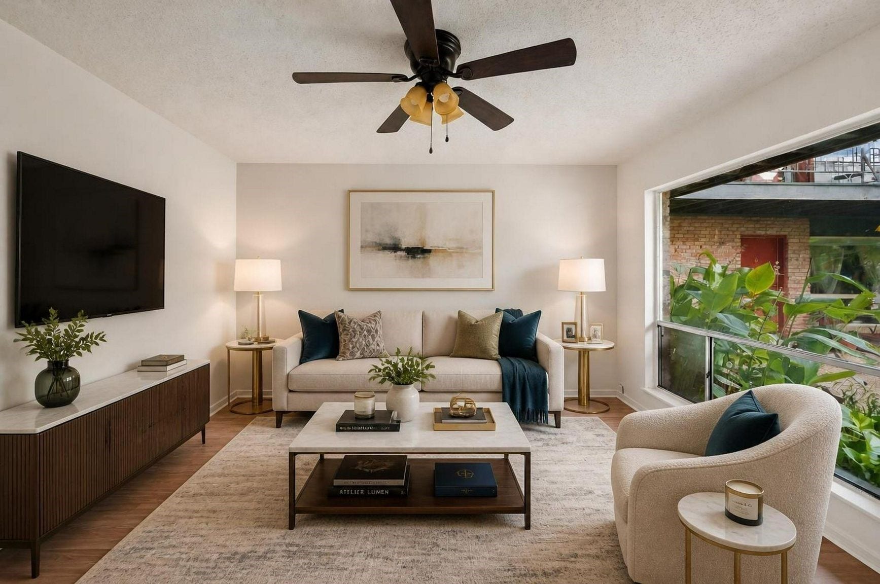 1849 Marshall Street, #9, Houston, TX 77098 Living room ( Virtually staged).