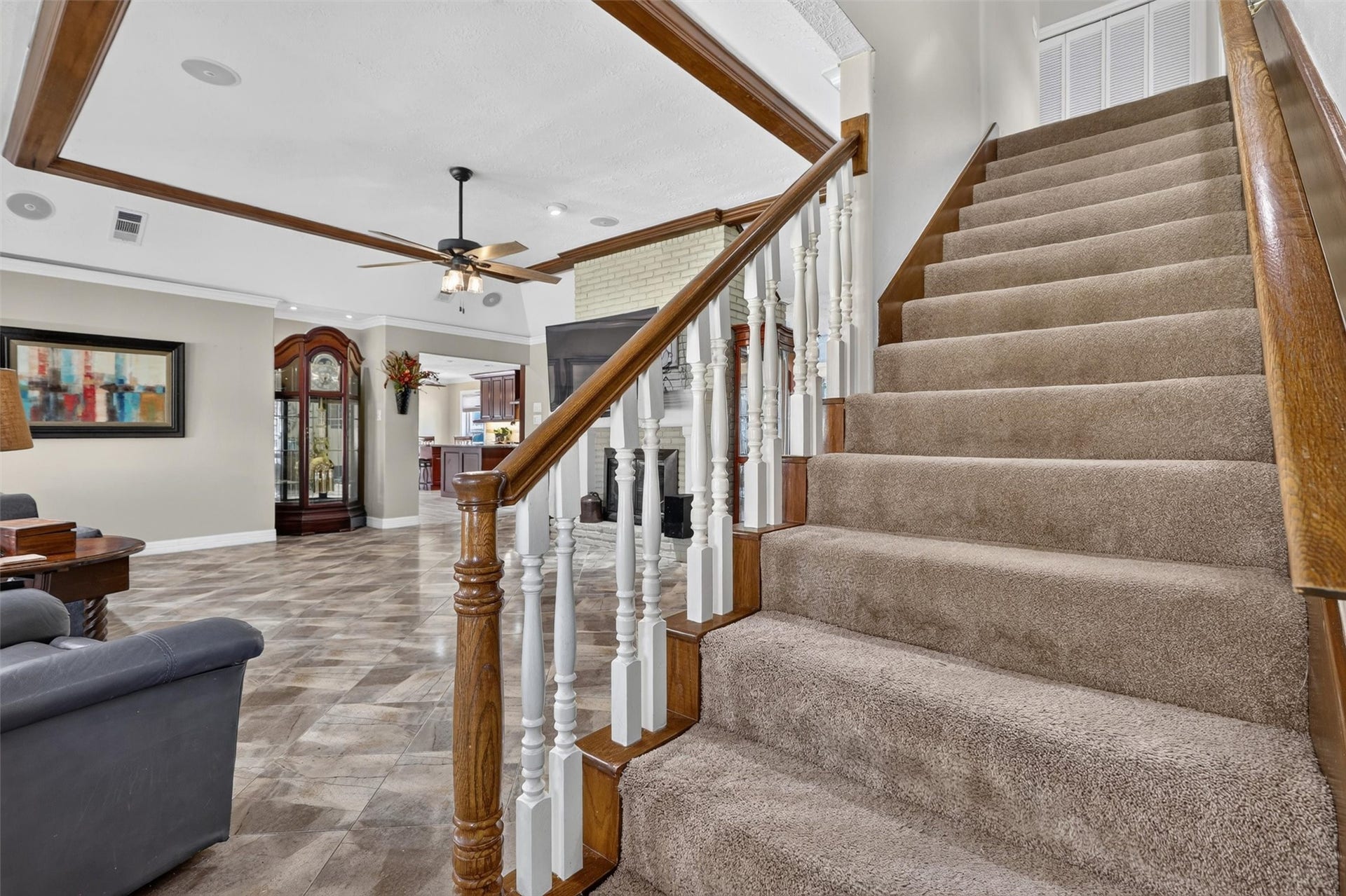 Stair leading to bedrooms upstairs