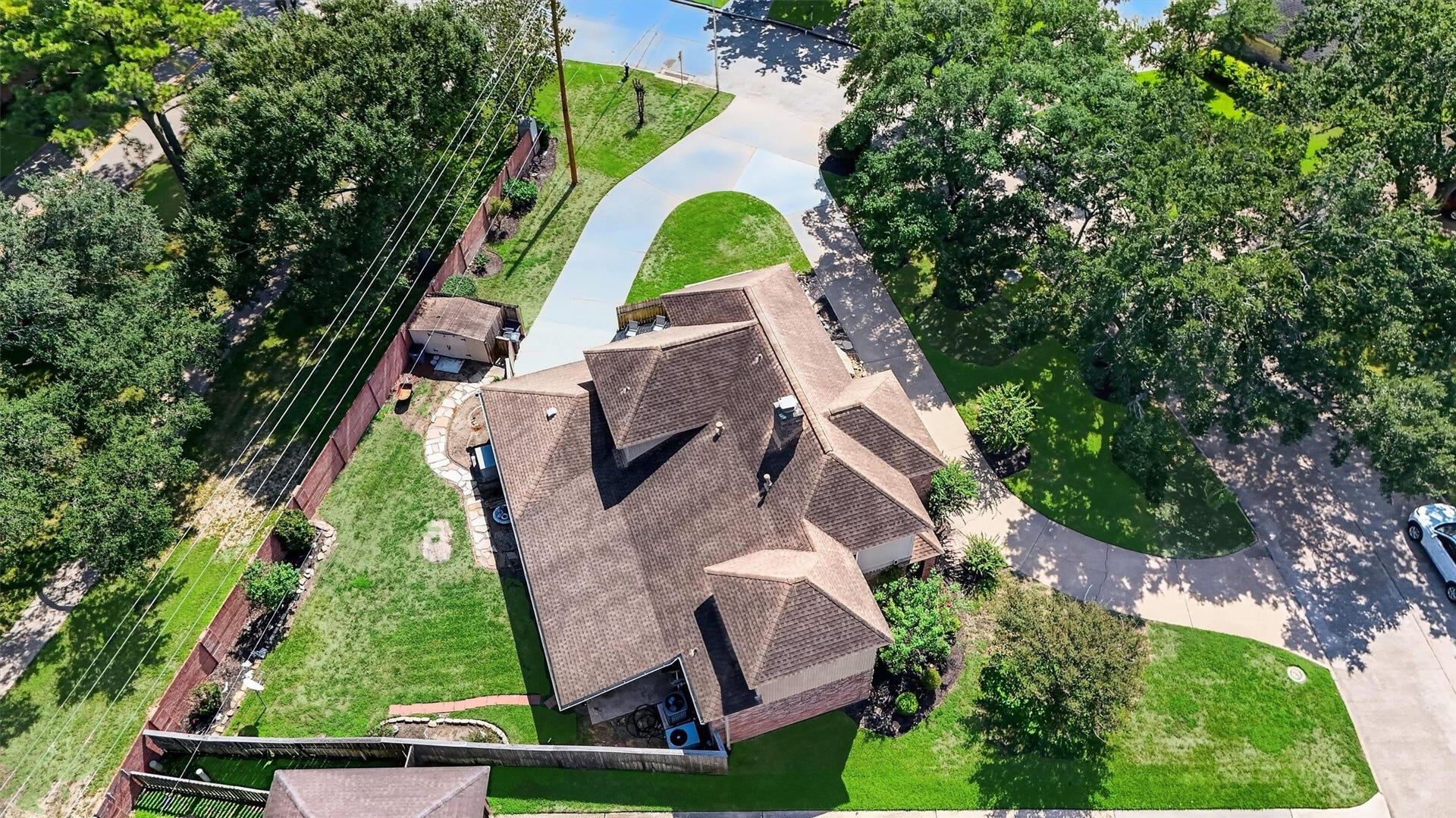 Aerial view of house