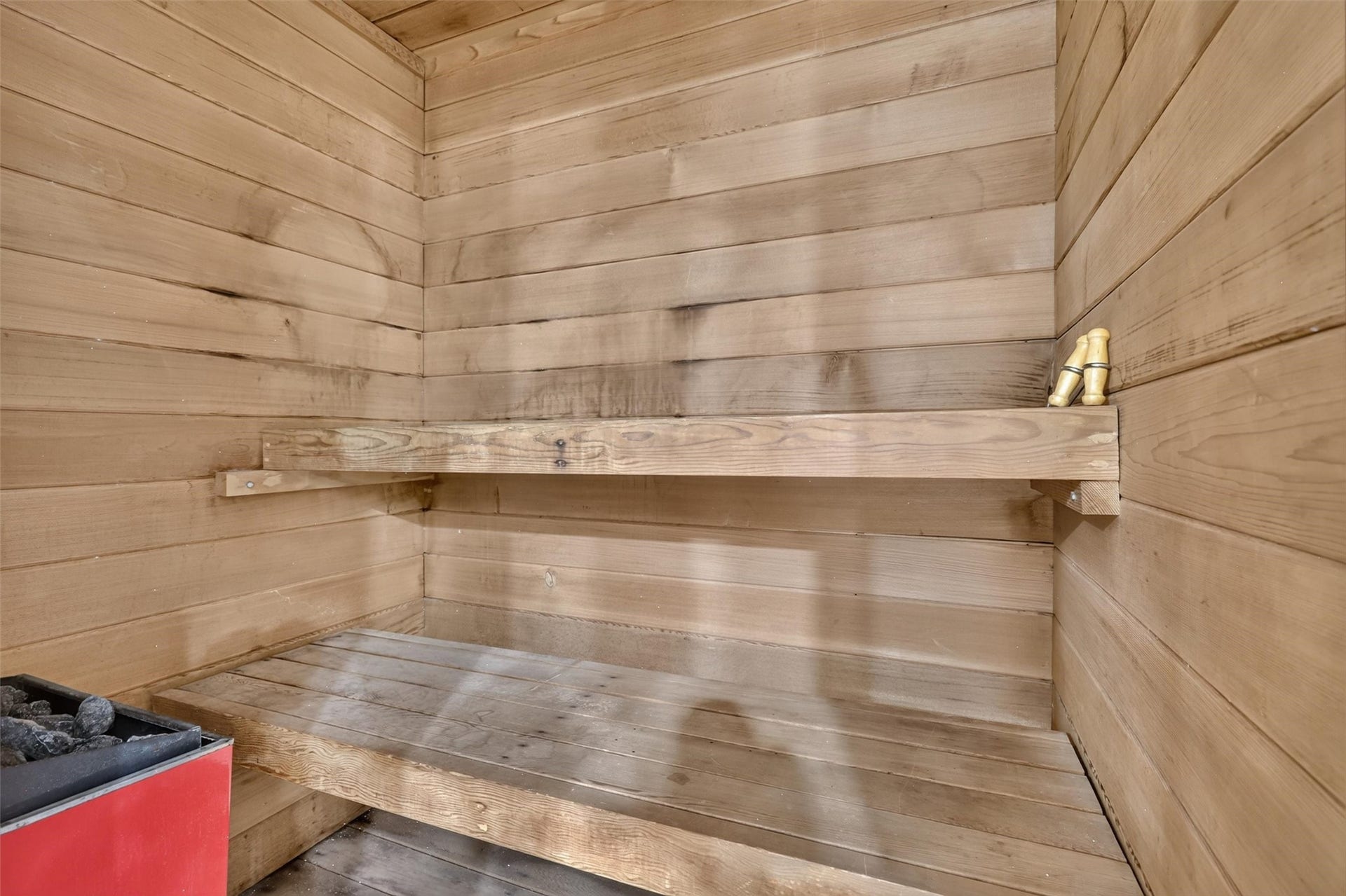 Sauna in primary bathroom