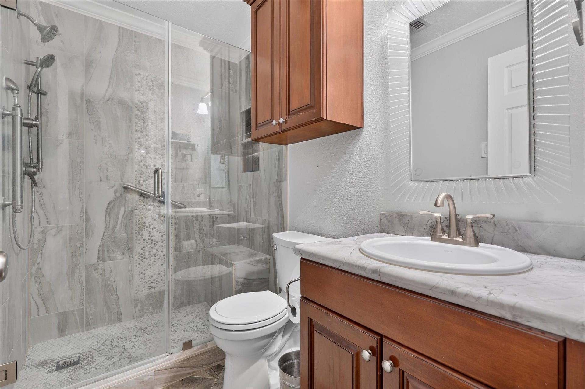 Bath with walk in shower downstairs