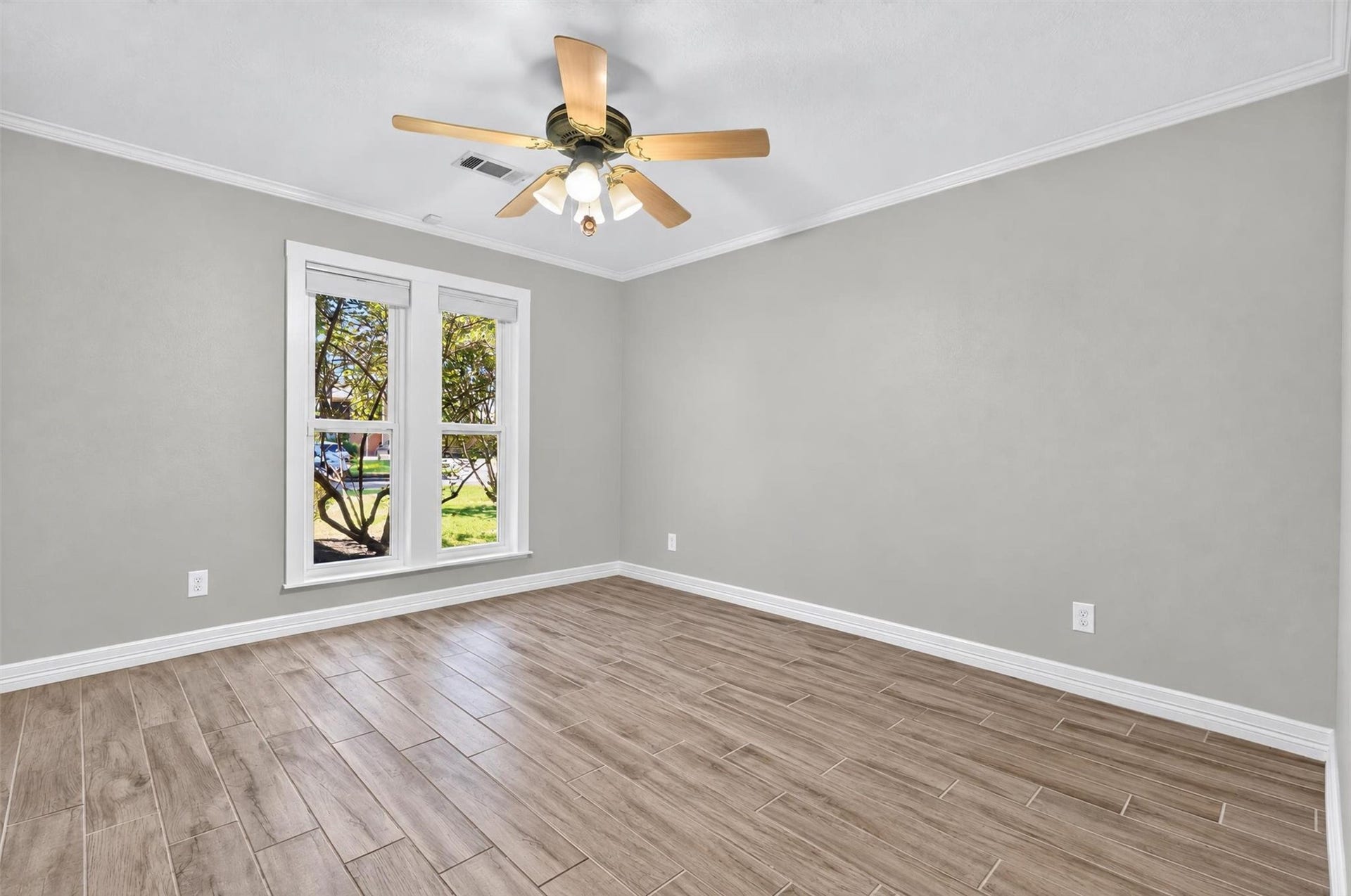 Bedroom downstairs shown with out furniture