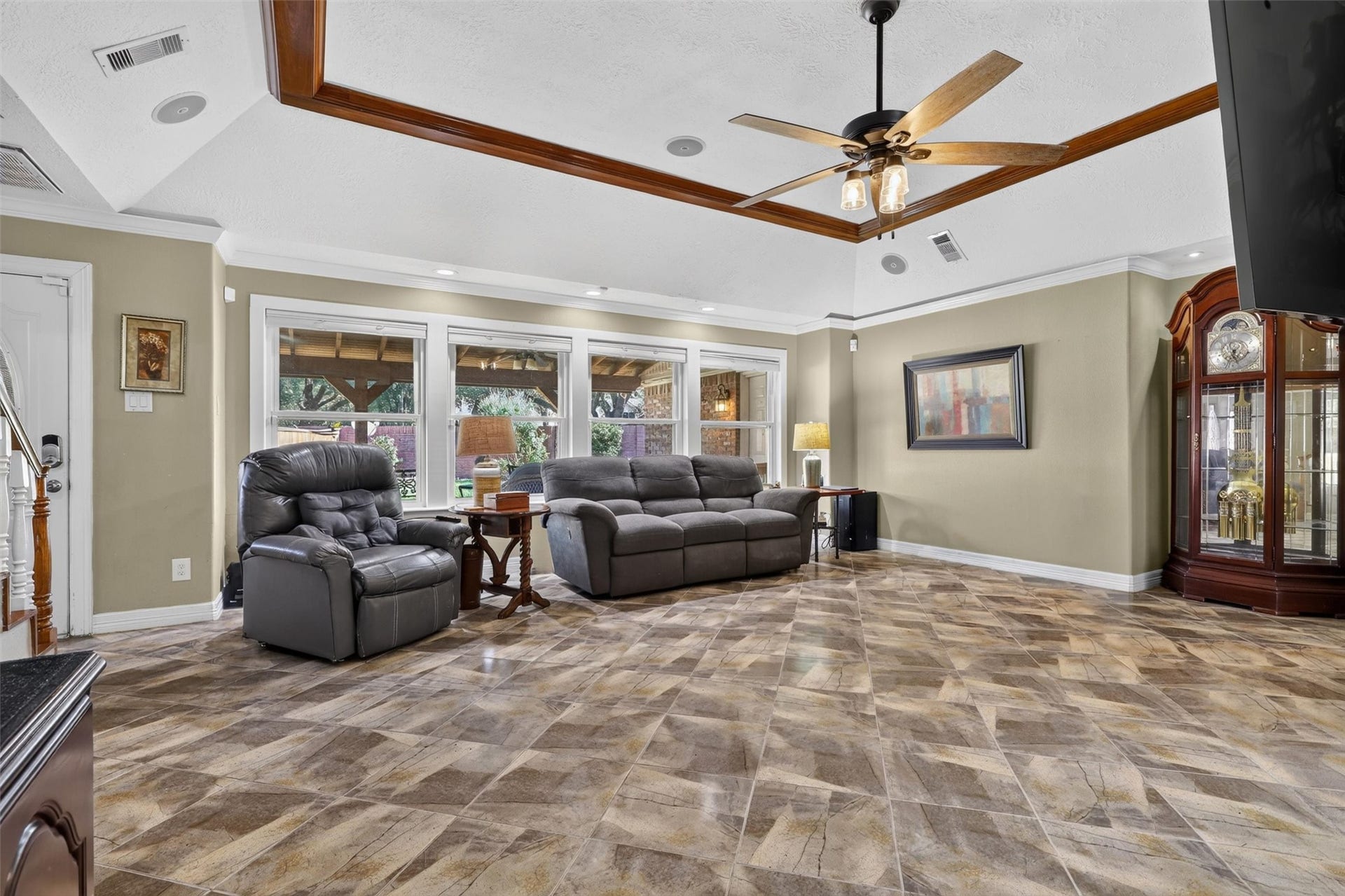 Actual photo of family room