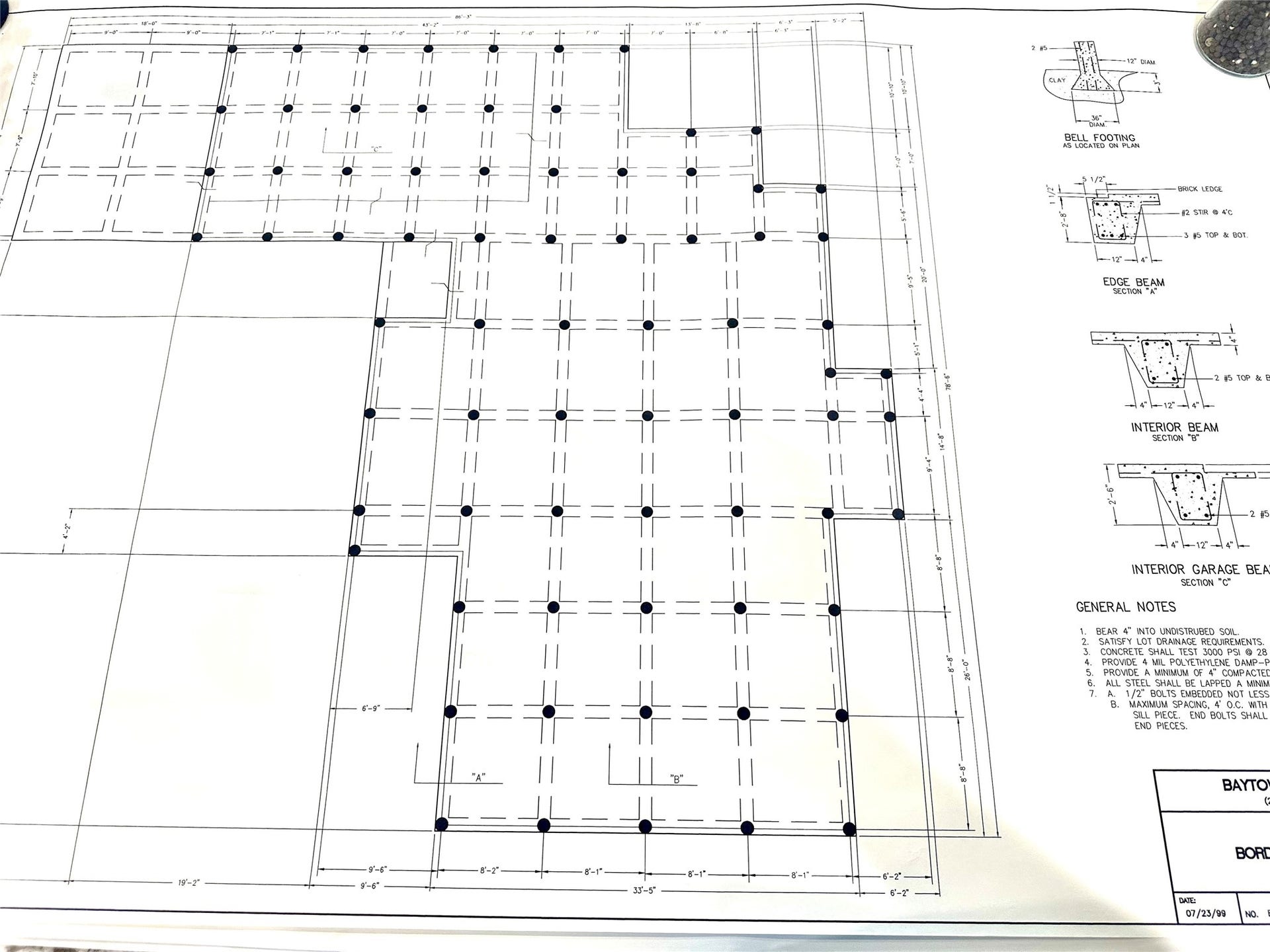1125 W Stroker Road, #1125, Crosby, TX 77532 Per the drawings there are over 70 bell footings supporting the slab!