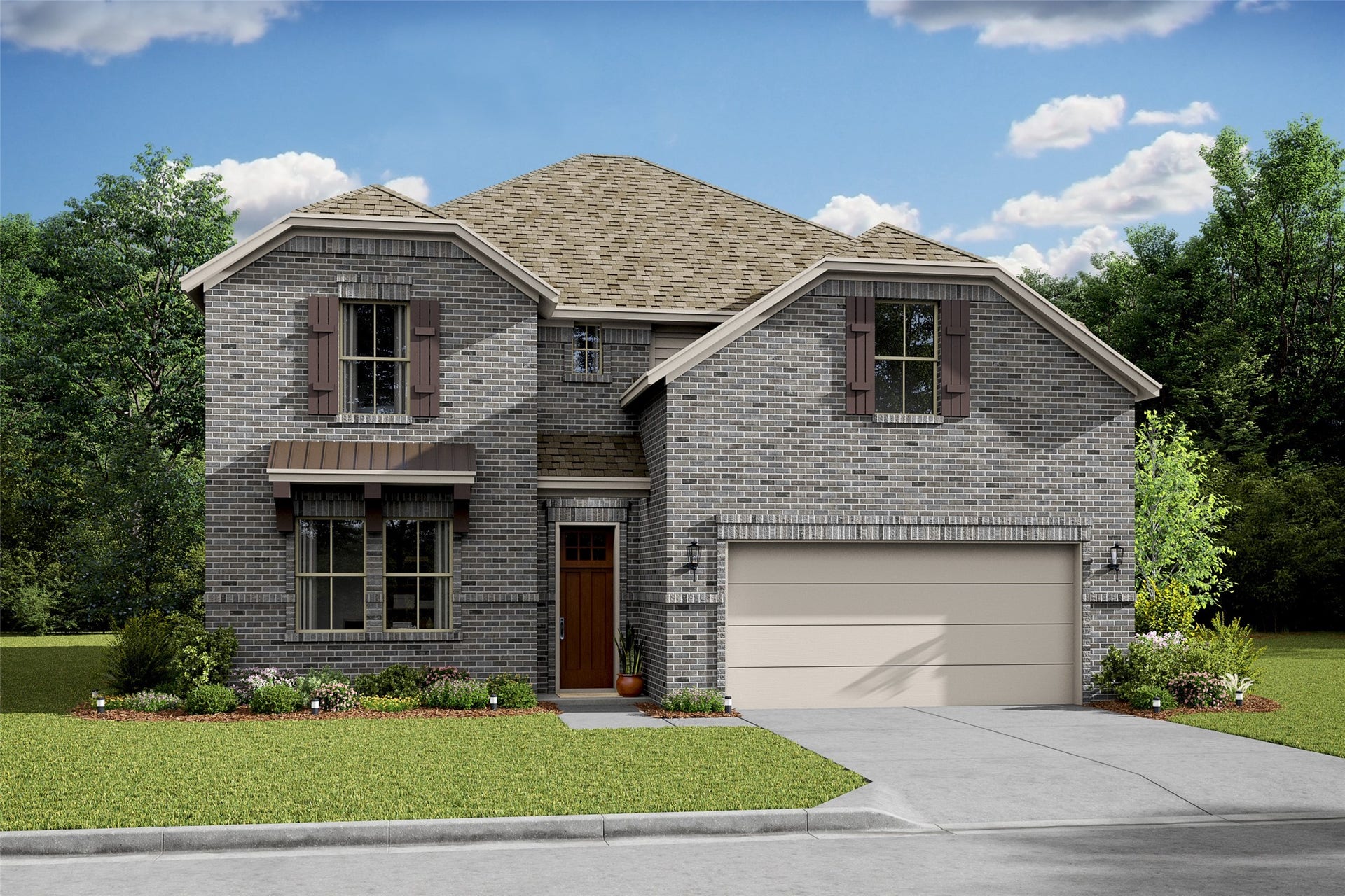 3077 Poplar Bluff Road, Magnolia, TX 77363 Stunning Omaha home design by K. Hovnanian Homes with elevation SA in amazing Grand Magnolia. (*Artist rendering used for illustration purposes only.)